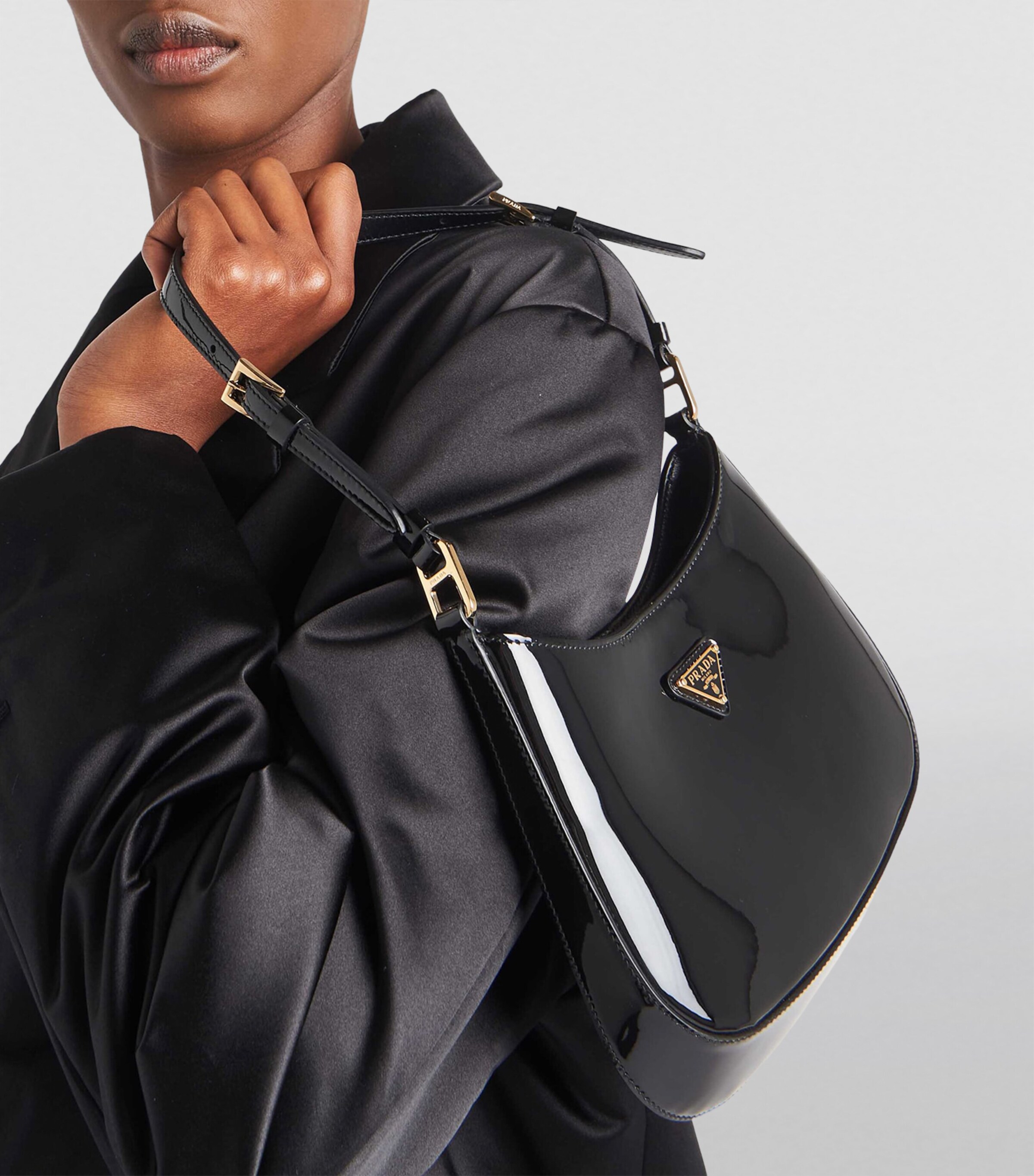Prada Patent Leather Cleo Shoulder Bag Image 3