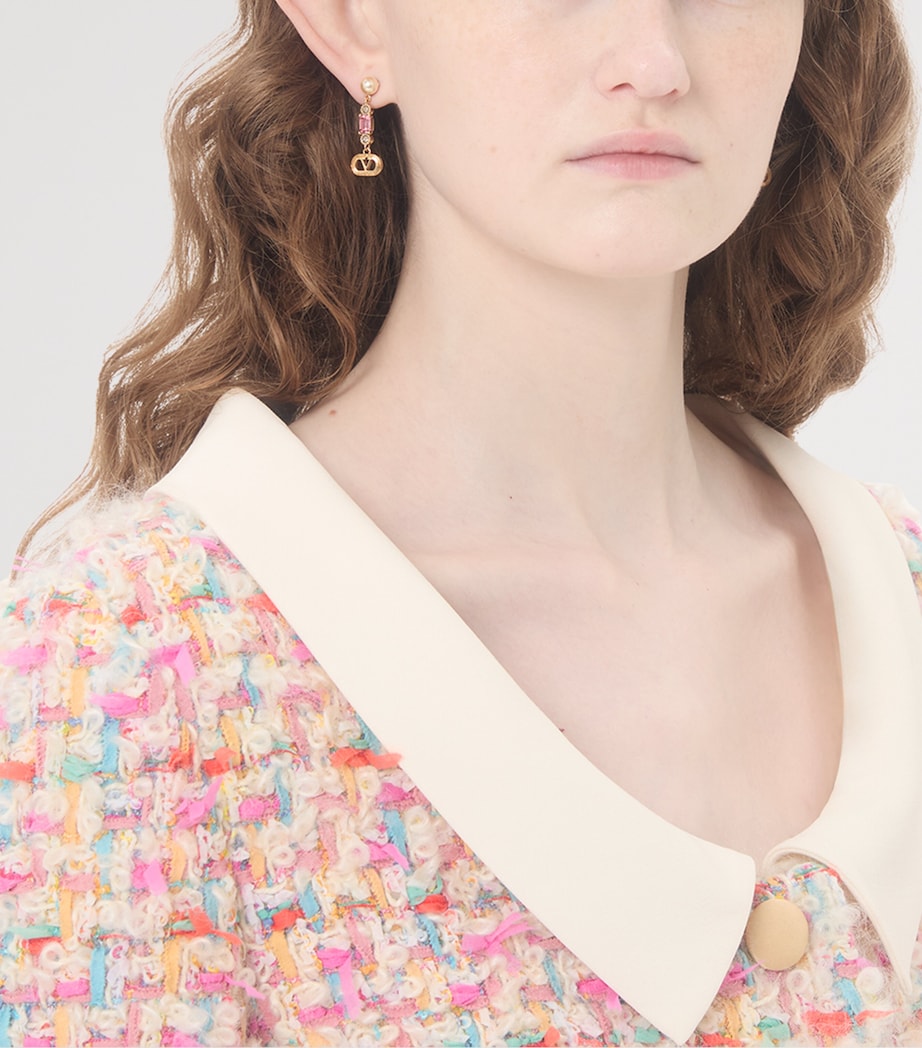 Crystal-Embellished Ovalette Earrings BUK Image 3