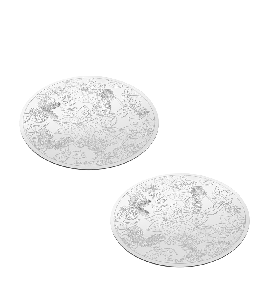 Christofle Bouquet Givré Coasters (Set of 2) Silver Image 1