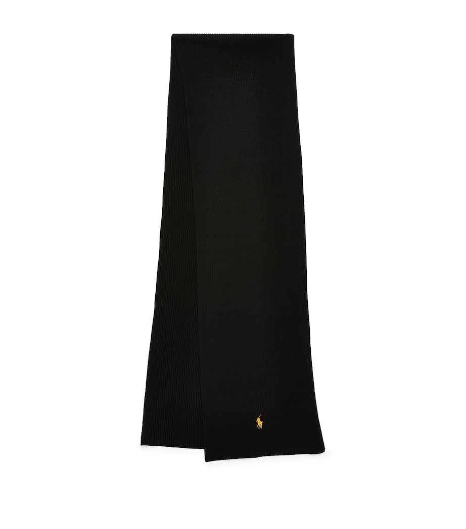 Wool Scarf BLACK Image 1