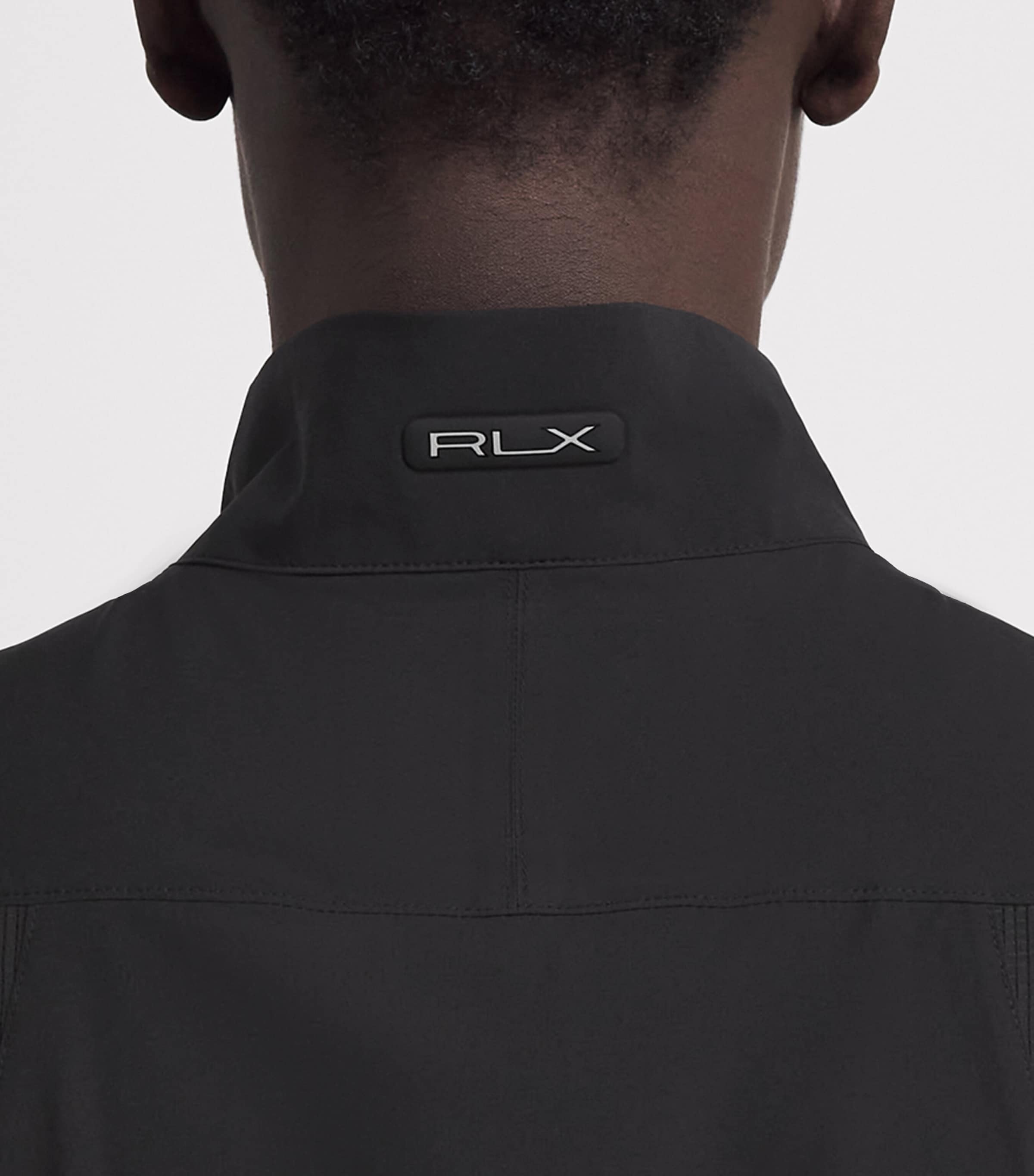 RLX Ralph Lauren Mens Wate-Repellent Half-Zip Top Polo Black Image 3
