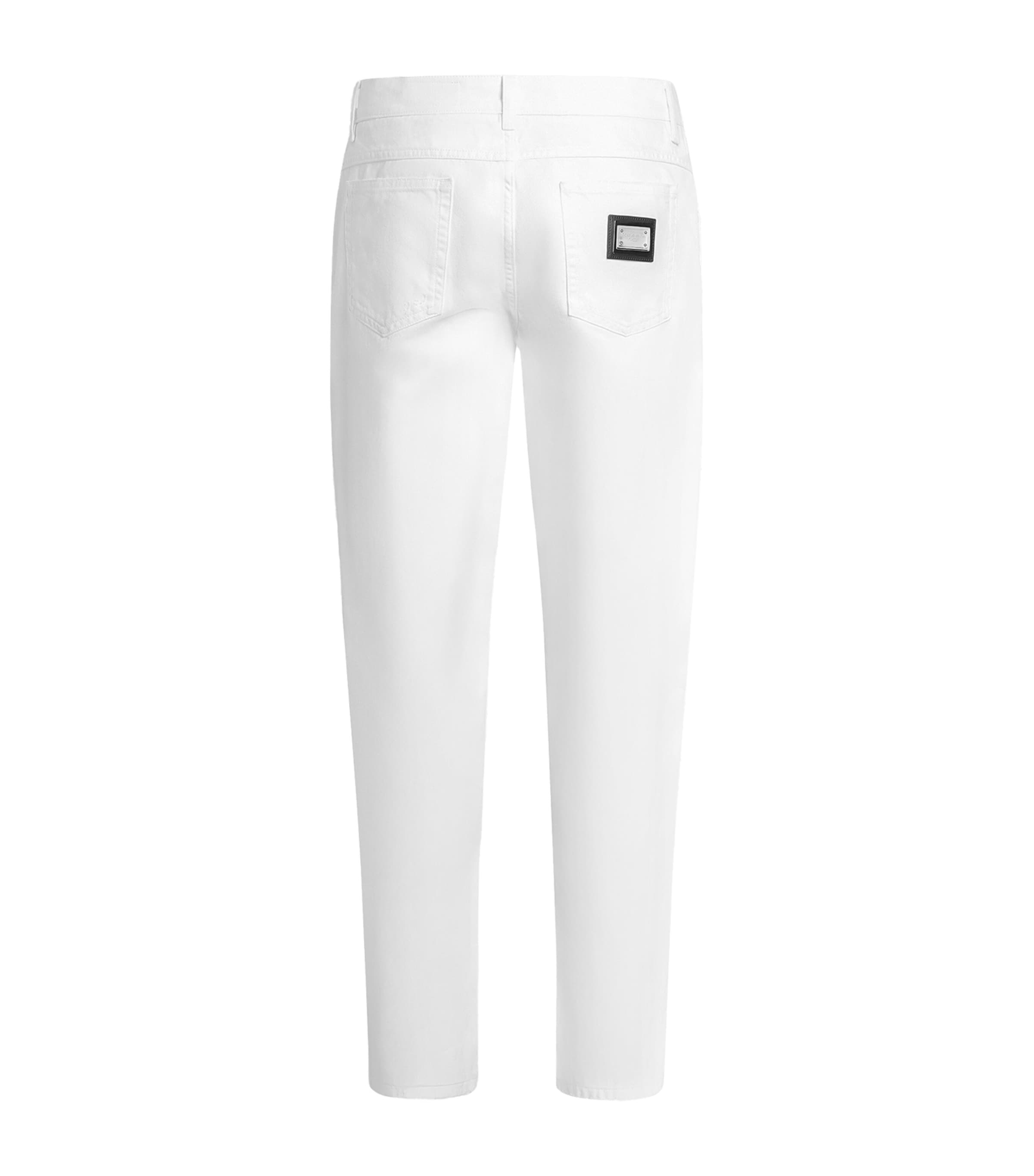 Dolce&Gabbana Mens Logo Plaque Jeans Combined Colou Image 2