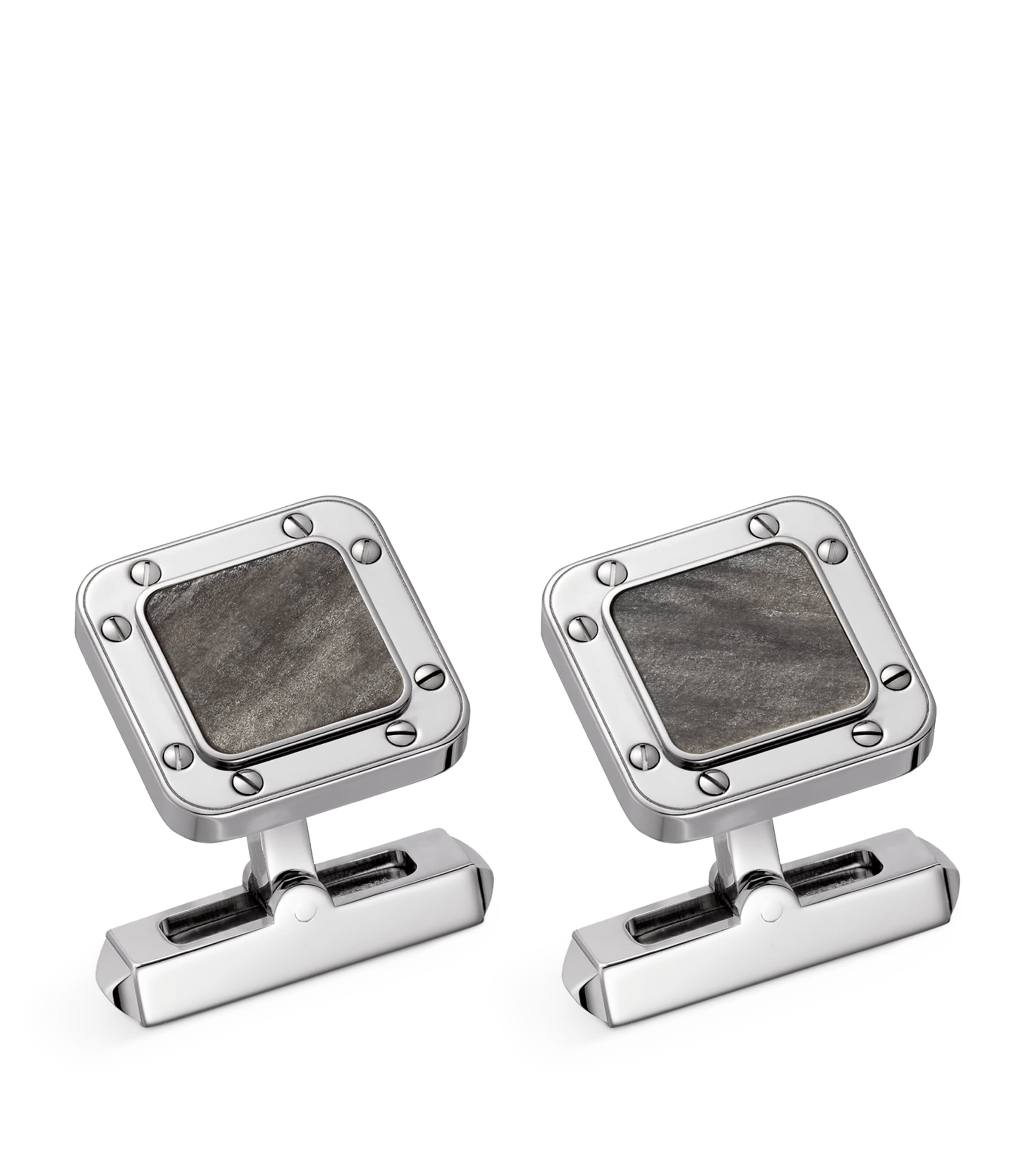 Sterling Silver Santos de Cartier Cufflinks PALLADIUM Image 1
