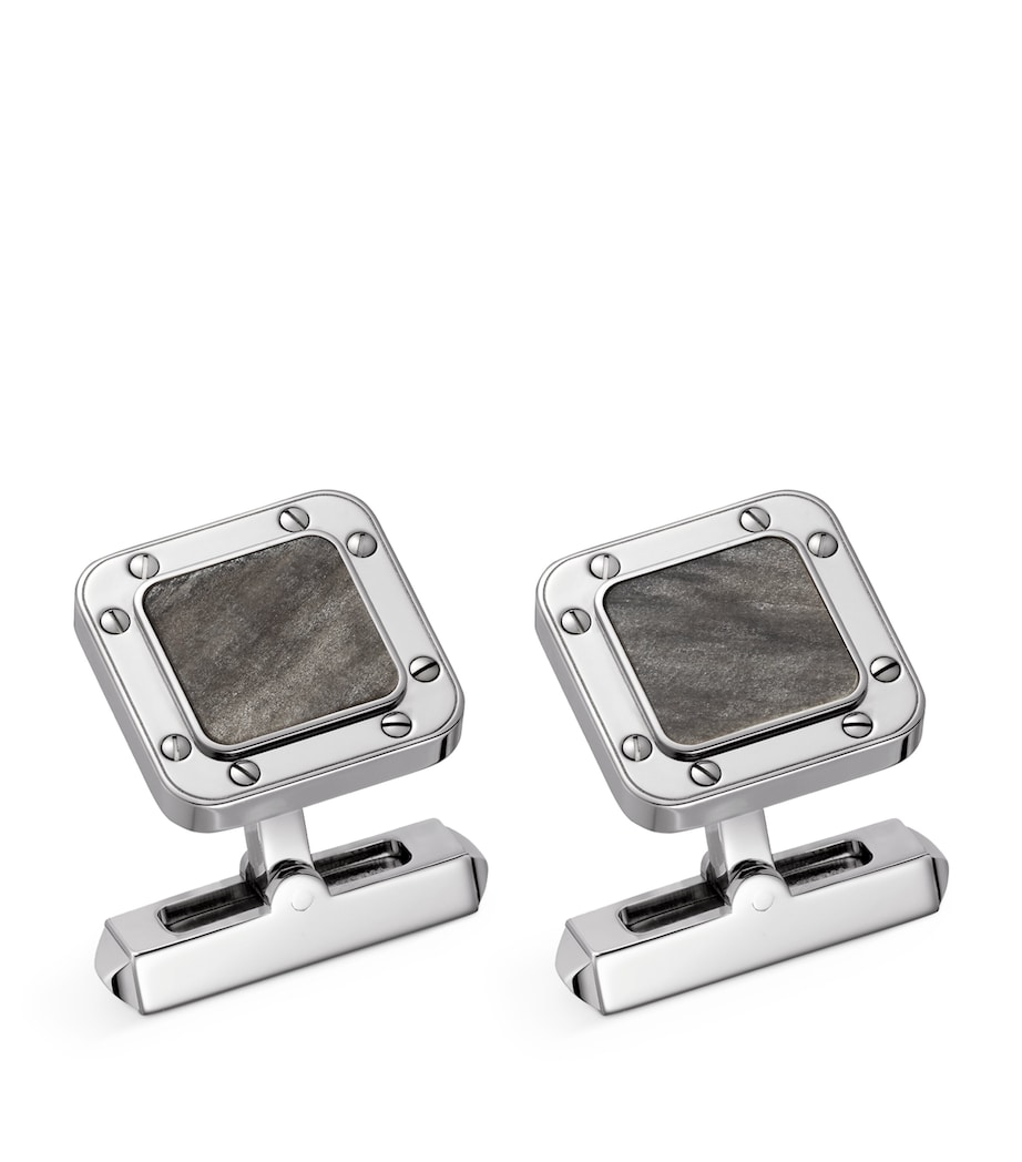 Sterling Silver Santos de Cartier Cufflinks PALLADIUM Image 1