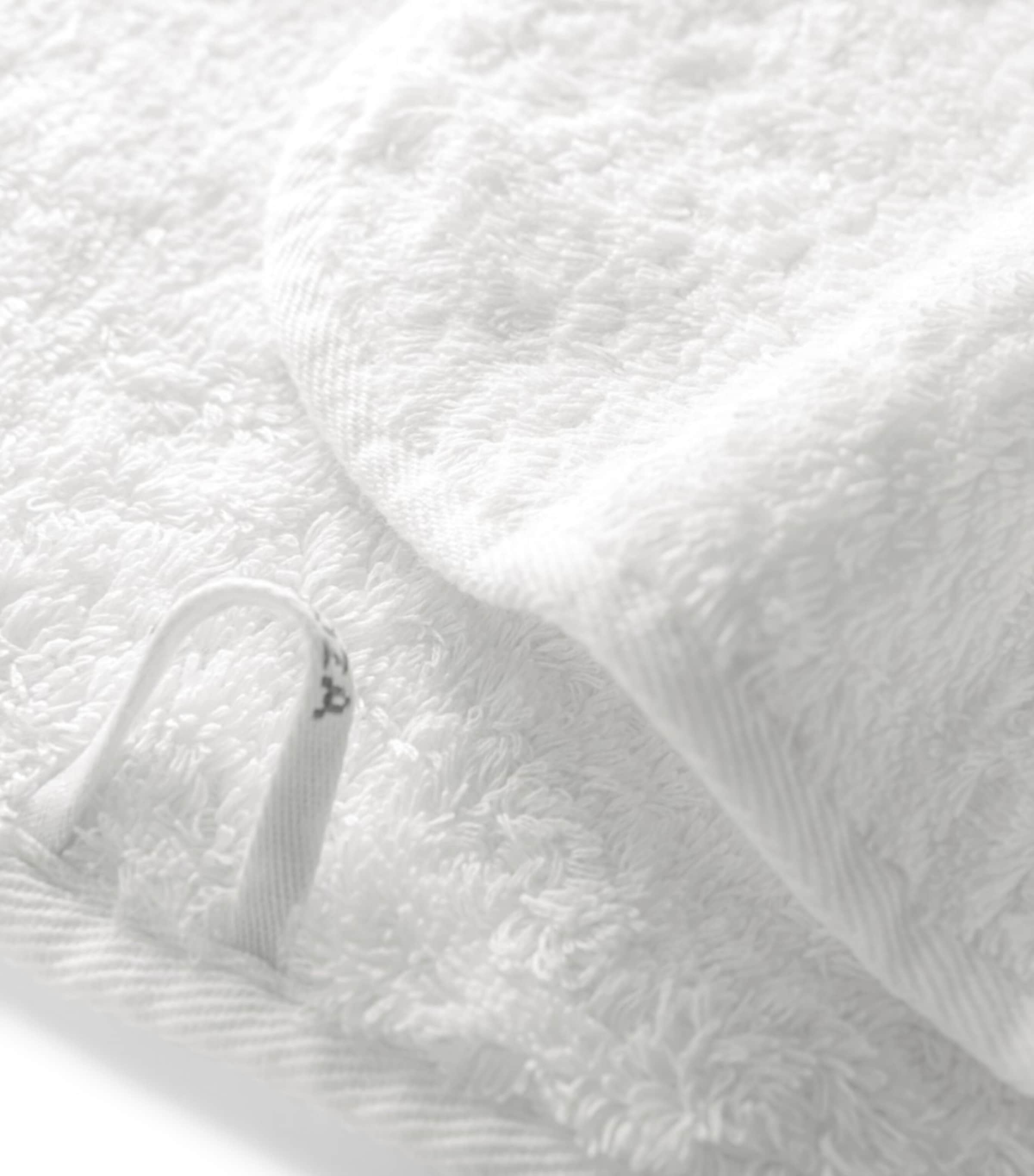 GRACCIOZA Cotton Portobello Facecloth (30cm x 30cm) White Image 4