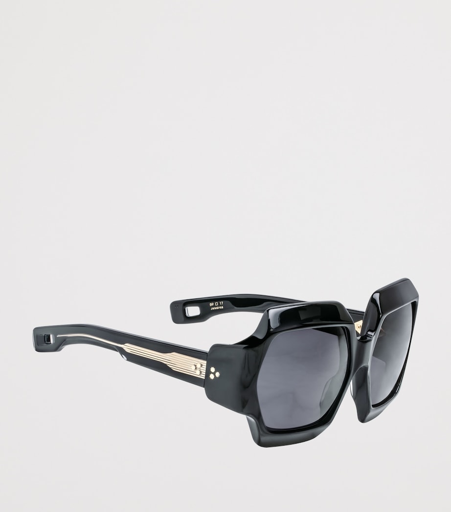Jacques Marie Mage Grand Funk Hexagonal Sunglasses Black Image 2
