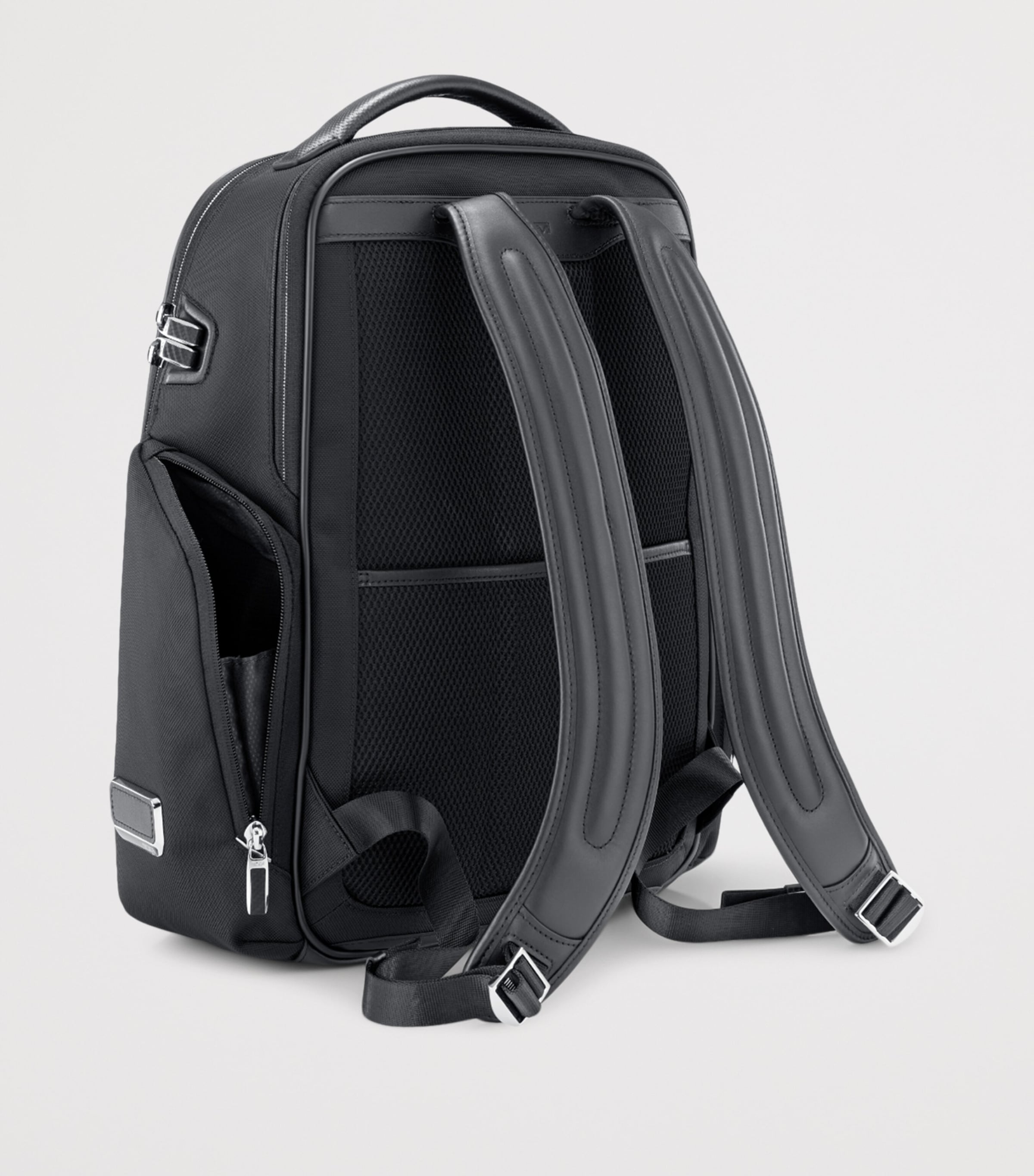 Tumi Leather Arrivé Barker Backpack Black Image 5