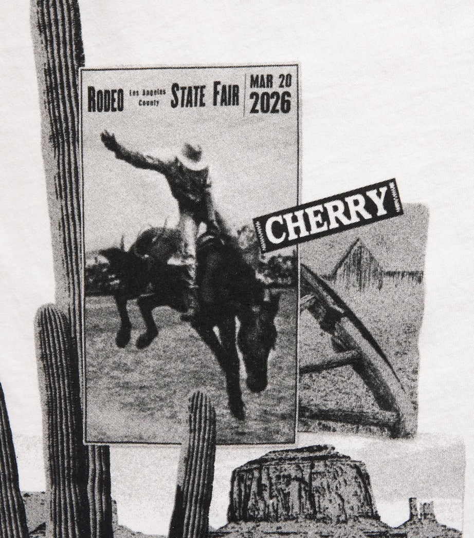 Cherry Los Angeles Mens Desert Boxy T-Shirt Vintage White Image 6