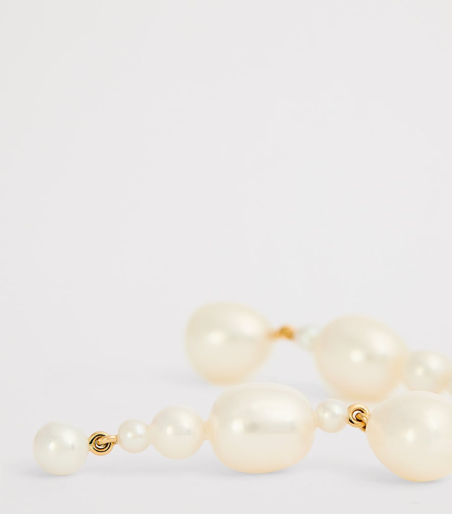 Yellow Gold and Pearl Petite Amis De La Perle Earrings YELLOW GOLD Image 5