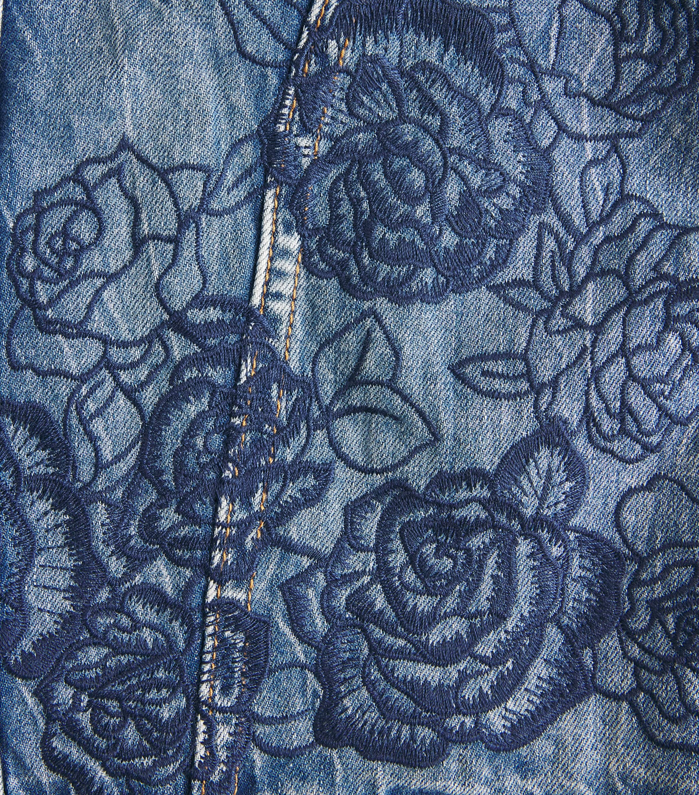 Alice+Olivia Womens Chloe Denim Jacket Brooklyn Blue Image 6