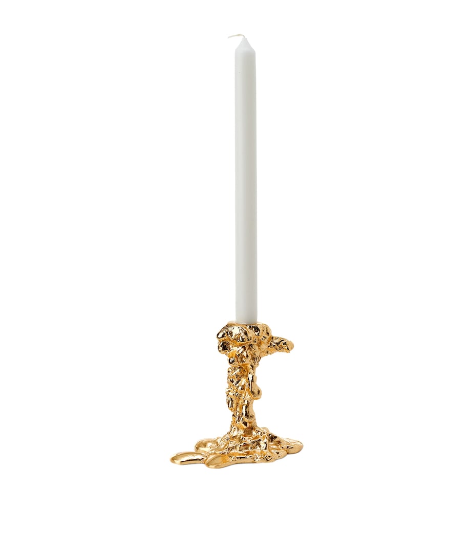 POLSPOTTEN Small Drip Candle Holder (14cm) Gold Image 2