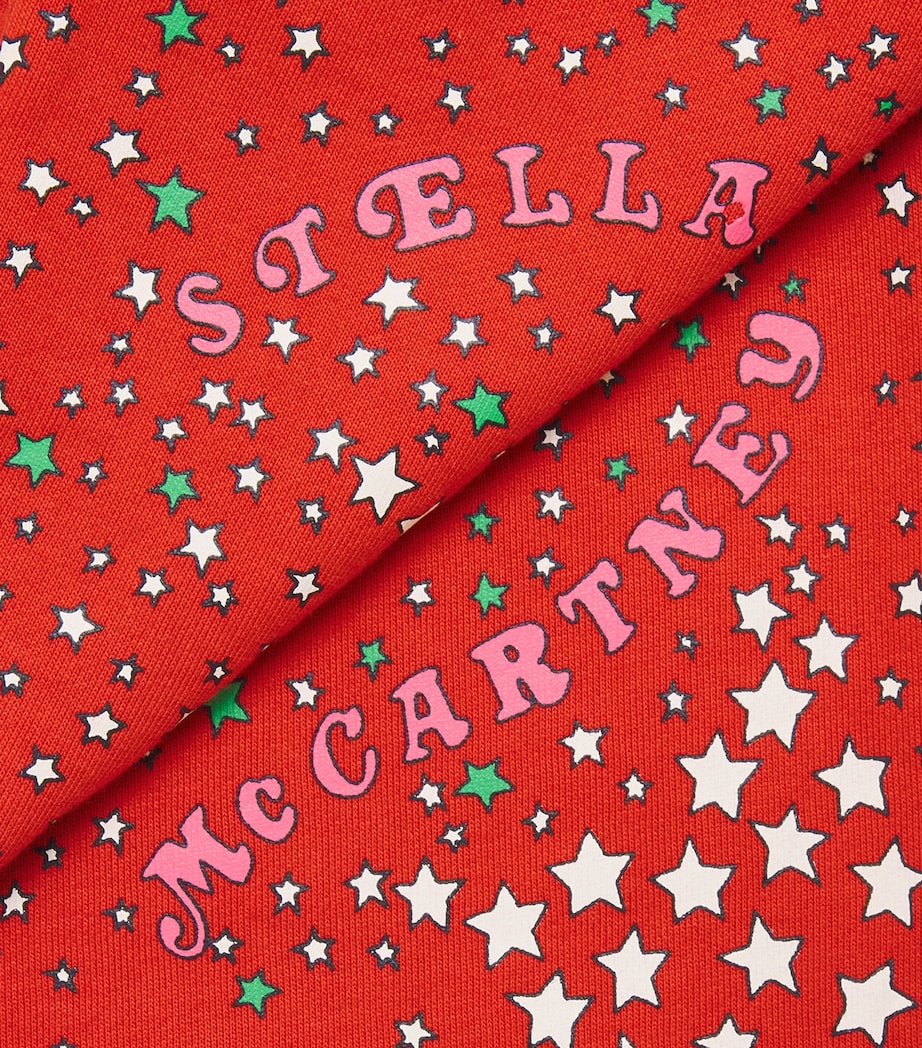 Stella McCartney Kids Cotton Star Sweatpants (3-14 Years) Rosso/multicolor Image 2