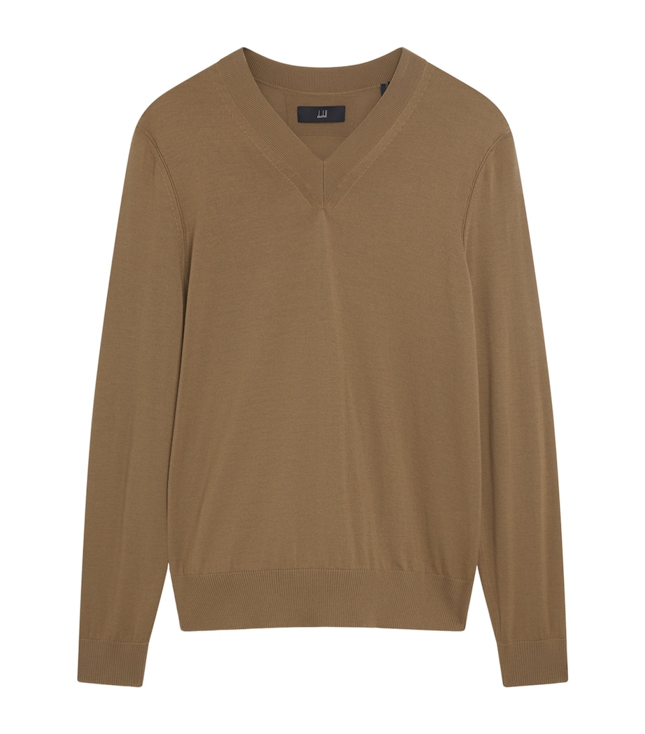 Merino V-Neck Sweater 280BEIGE Image 1