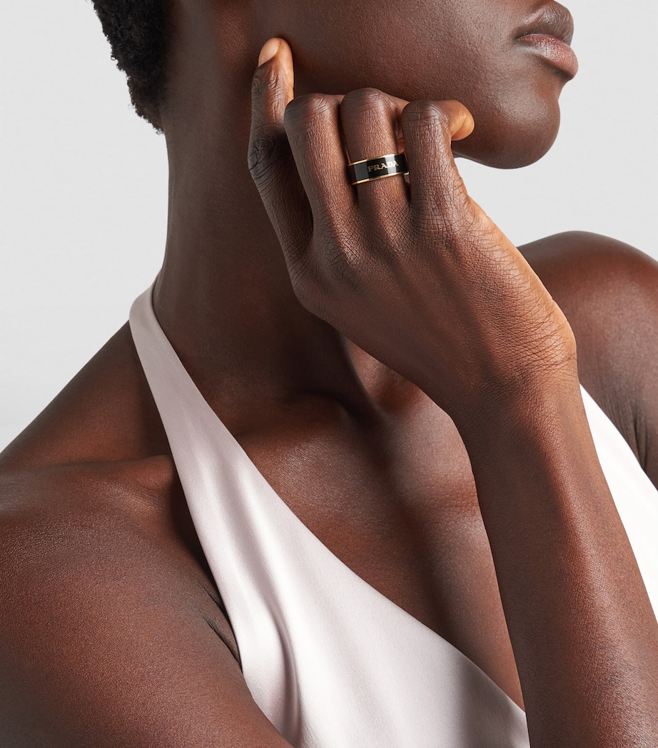Prada Enamel Logo Ring Image 3