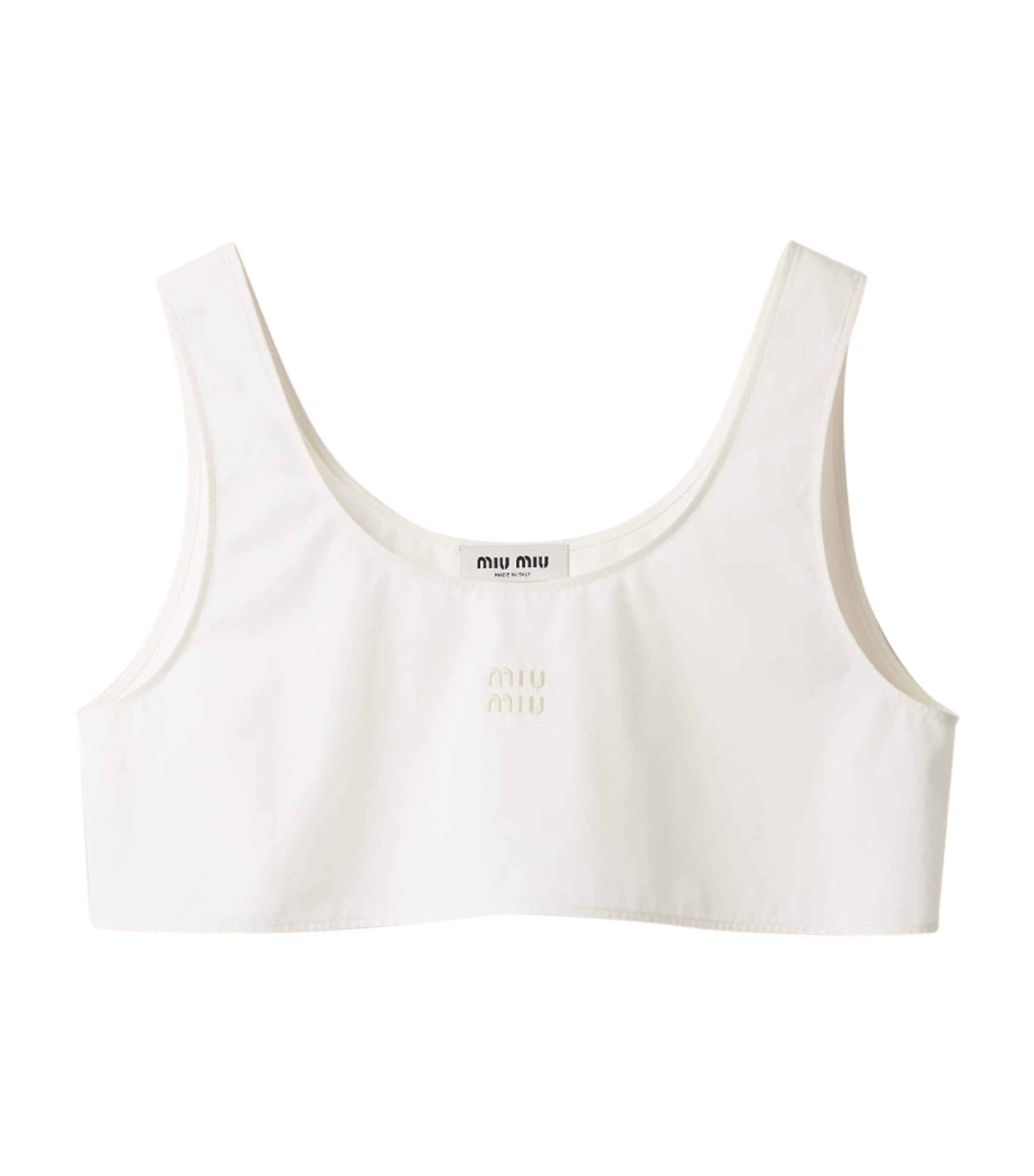 Miu Miu Womens Logo Crop Top Image 1