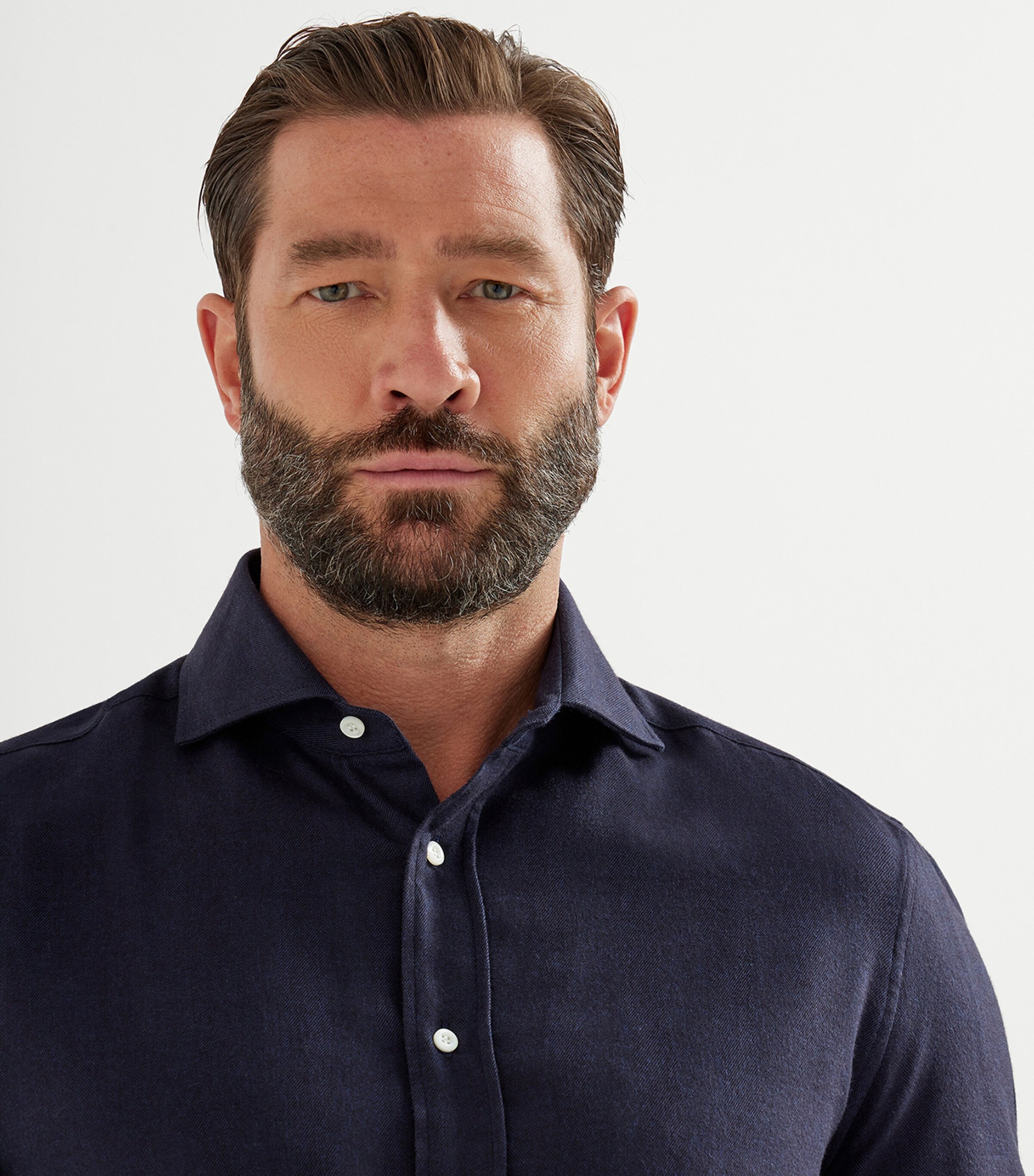 Stretch-Cotton Flannel Slim-Fit Shirt C019 Image 6