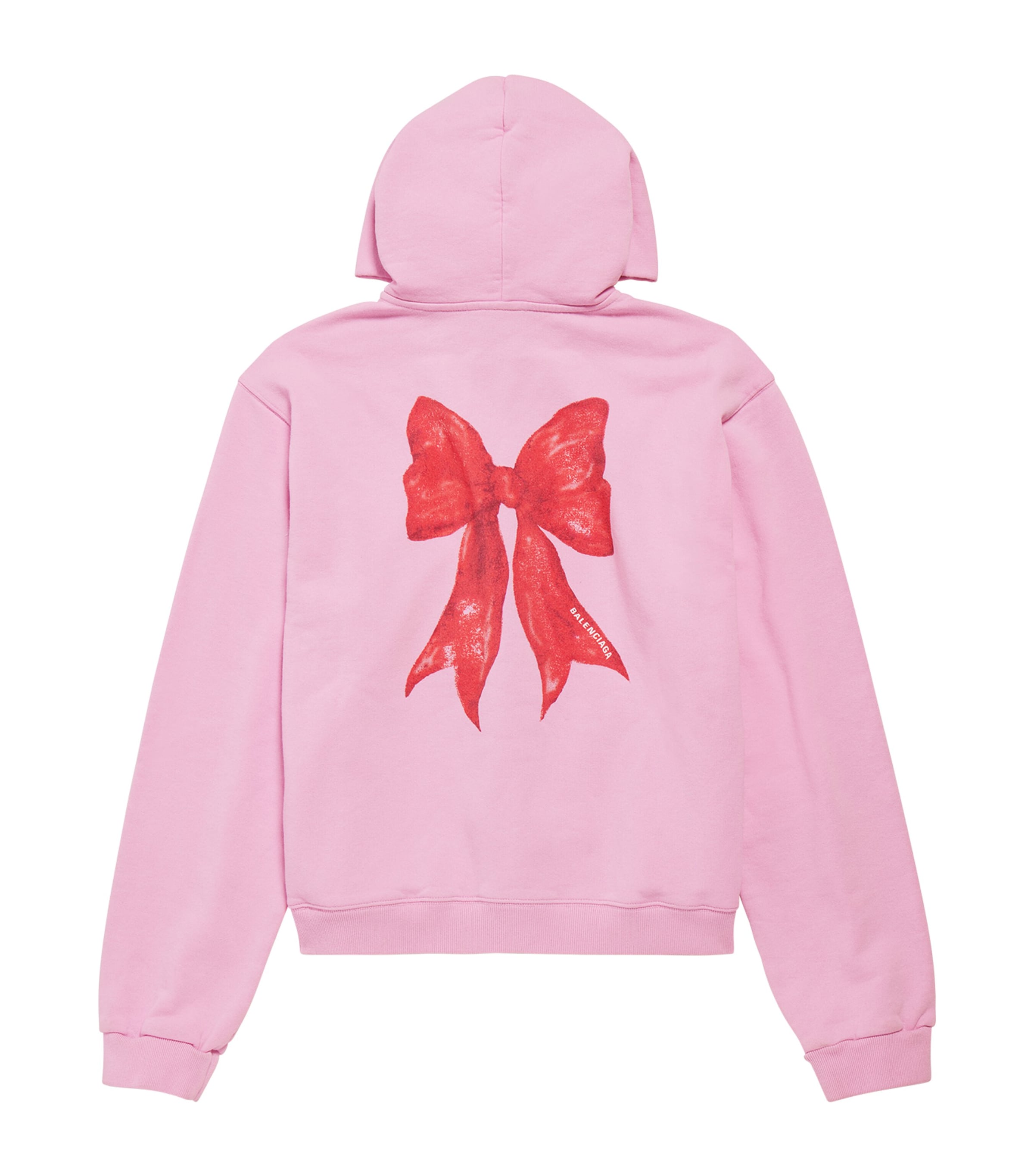 Cotton Bow Print Hoodie 5905 Image 2