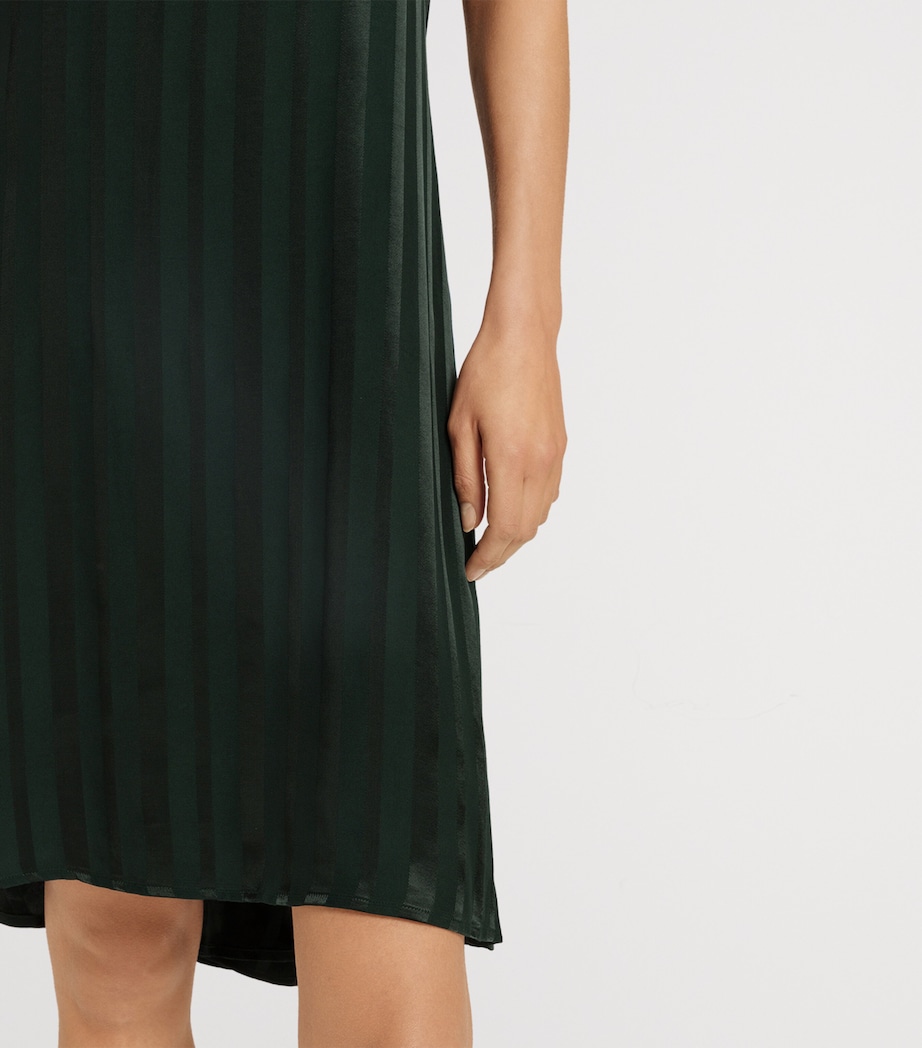 Stripe Indra Mini Slip Dress DARK MALACHITE Image 6