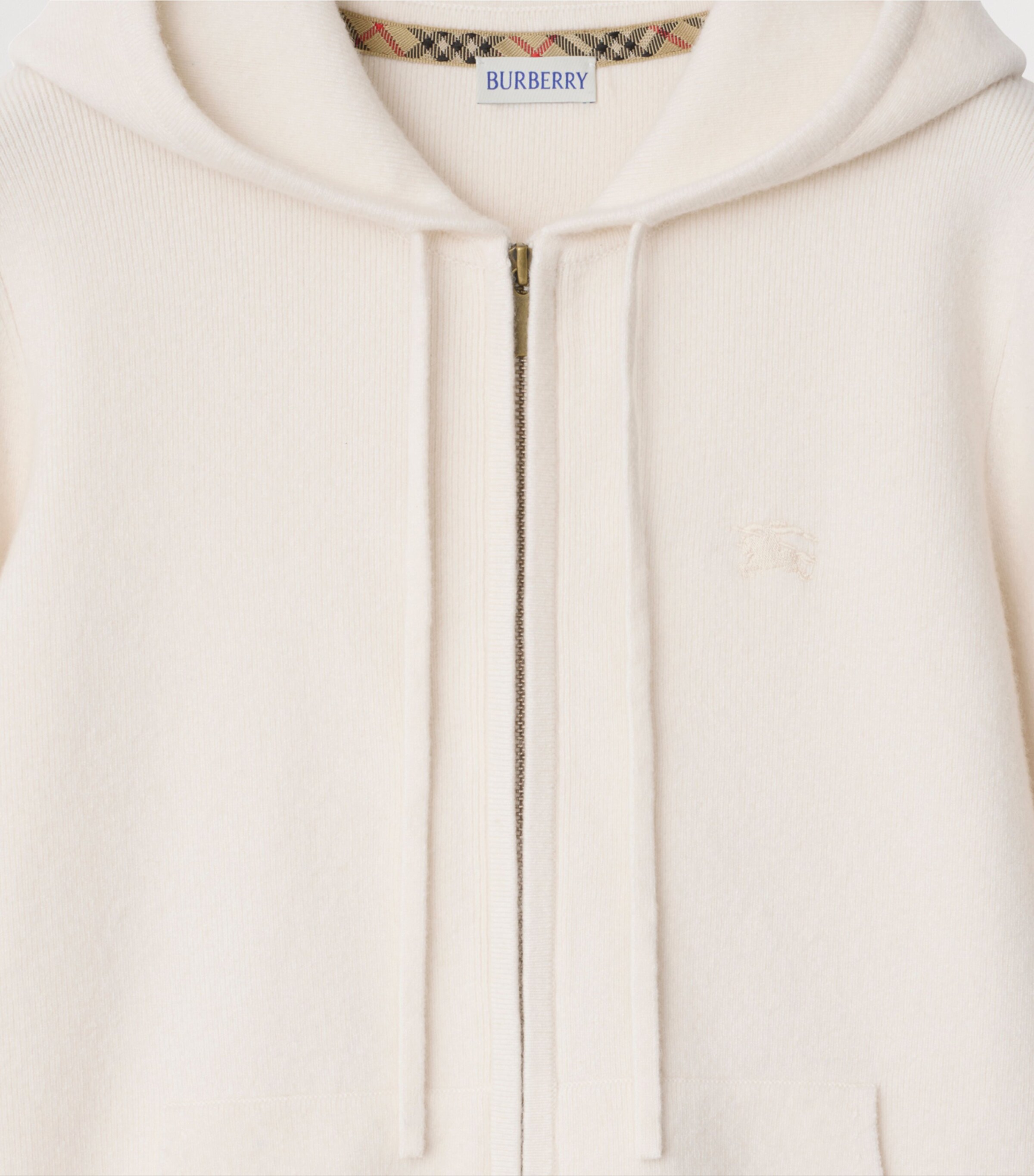 Cashmere-Blend Zip-Up Hoodie CHALK Image 5