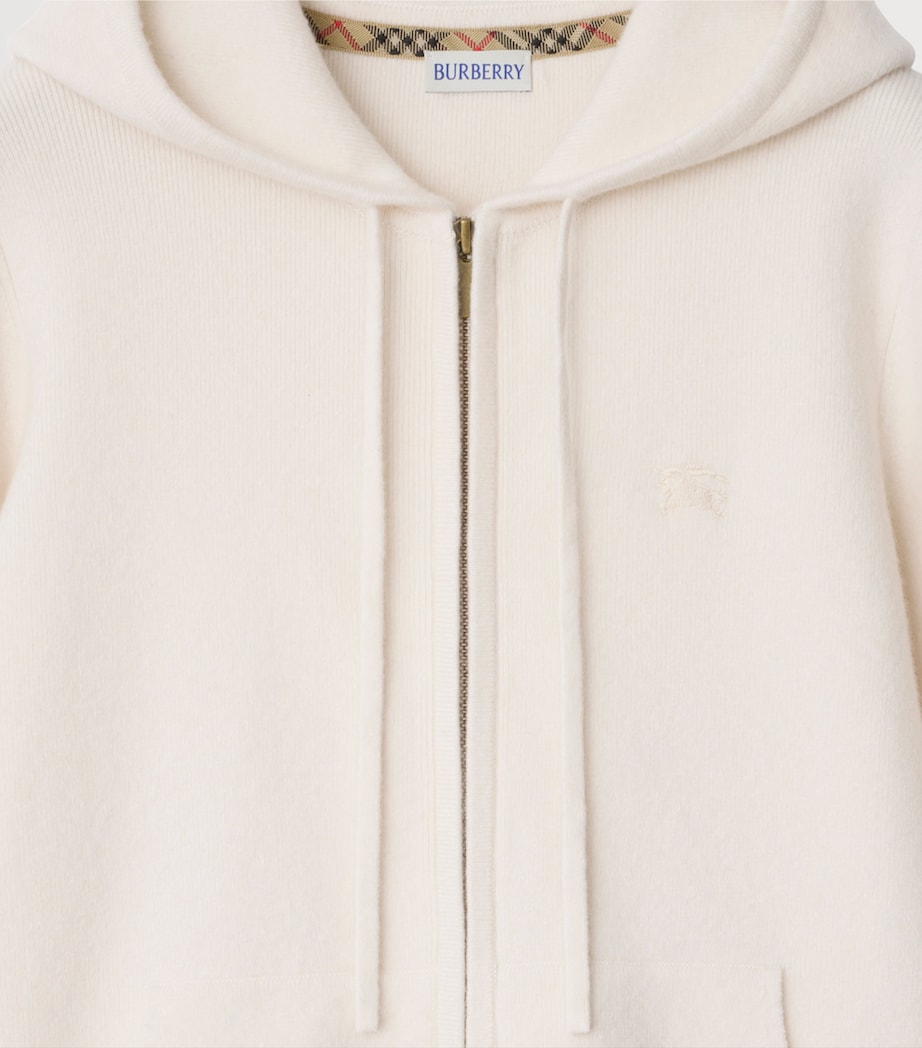 Cashmere-Blend Zip-Up Hoodie CHALK Image 5