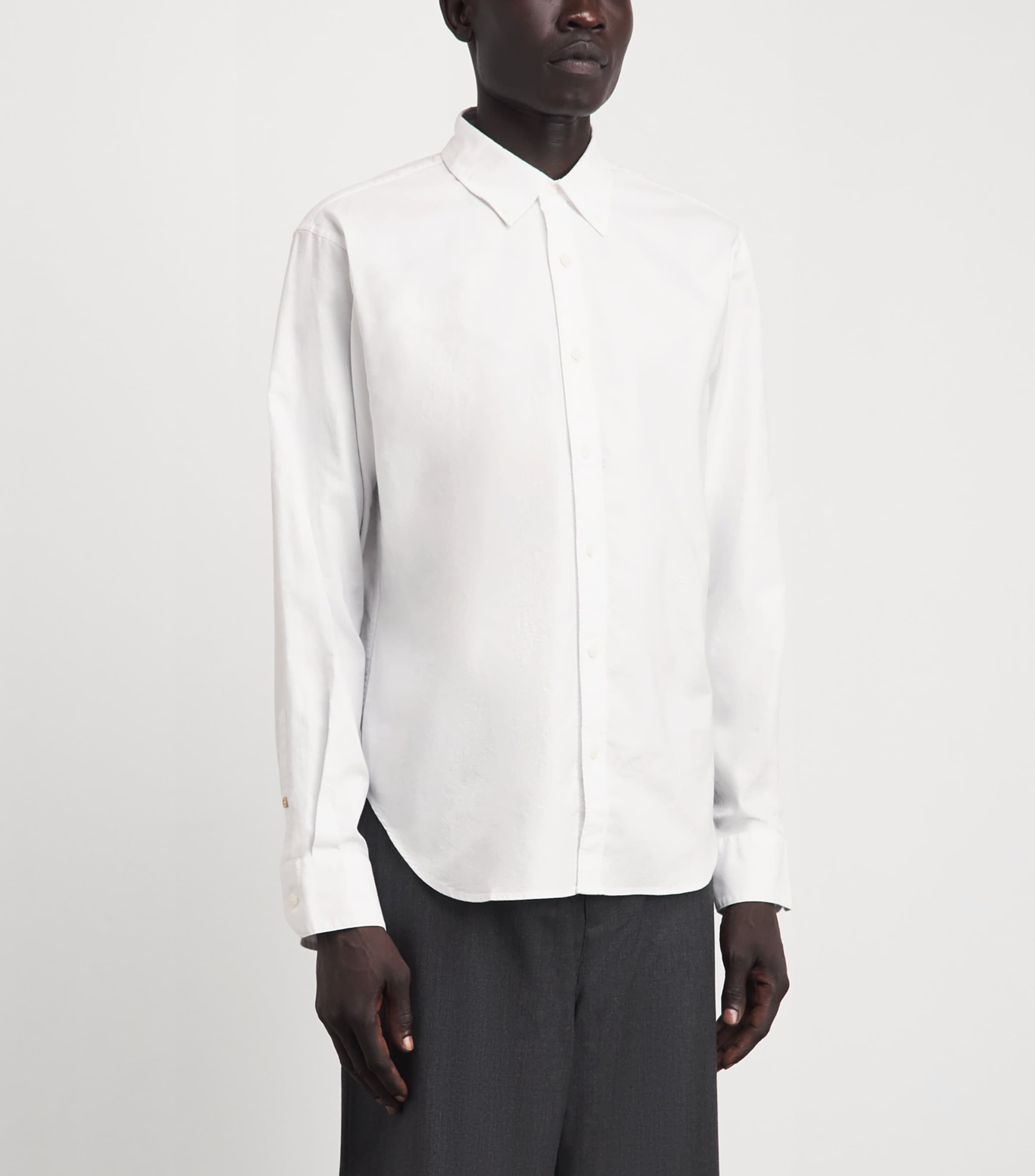 Rag & Bone Mens Cotton Avery Long-Sleeve Shirt Ltblustrip Image 4