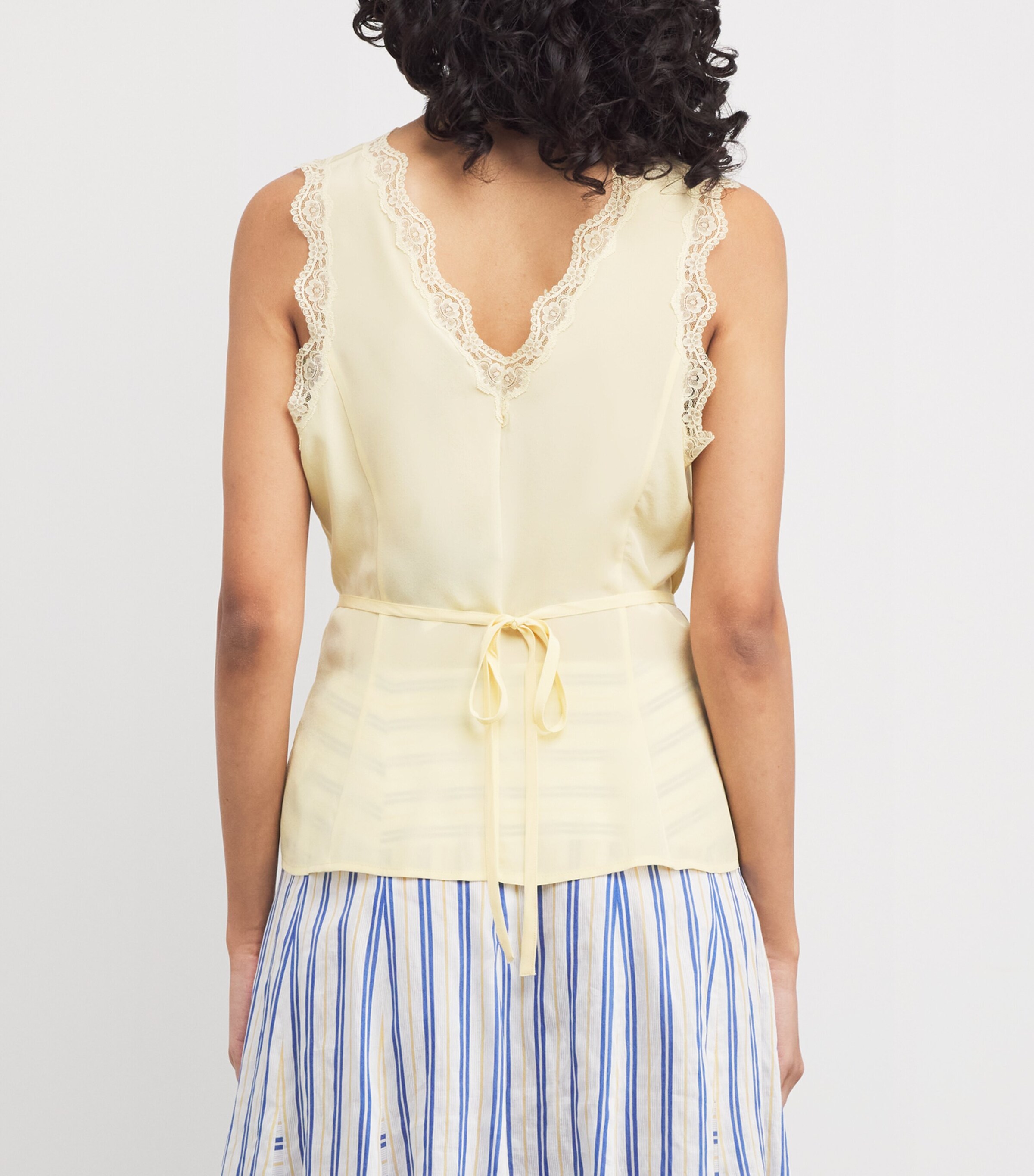 PAIGE Womens Silk Ancona Tank Top Apricot Dust Image 4