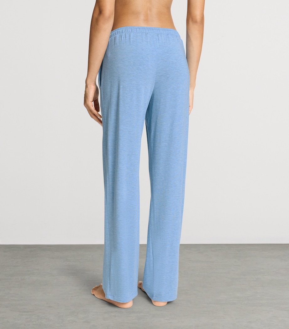 Hanro Womens Natural Elegance Trousers Bluebird Melange Image 5