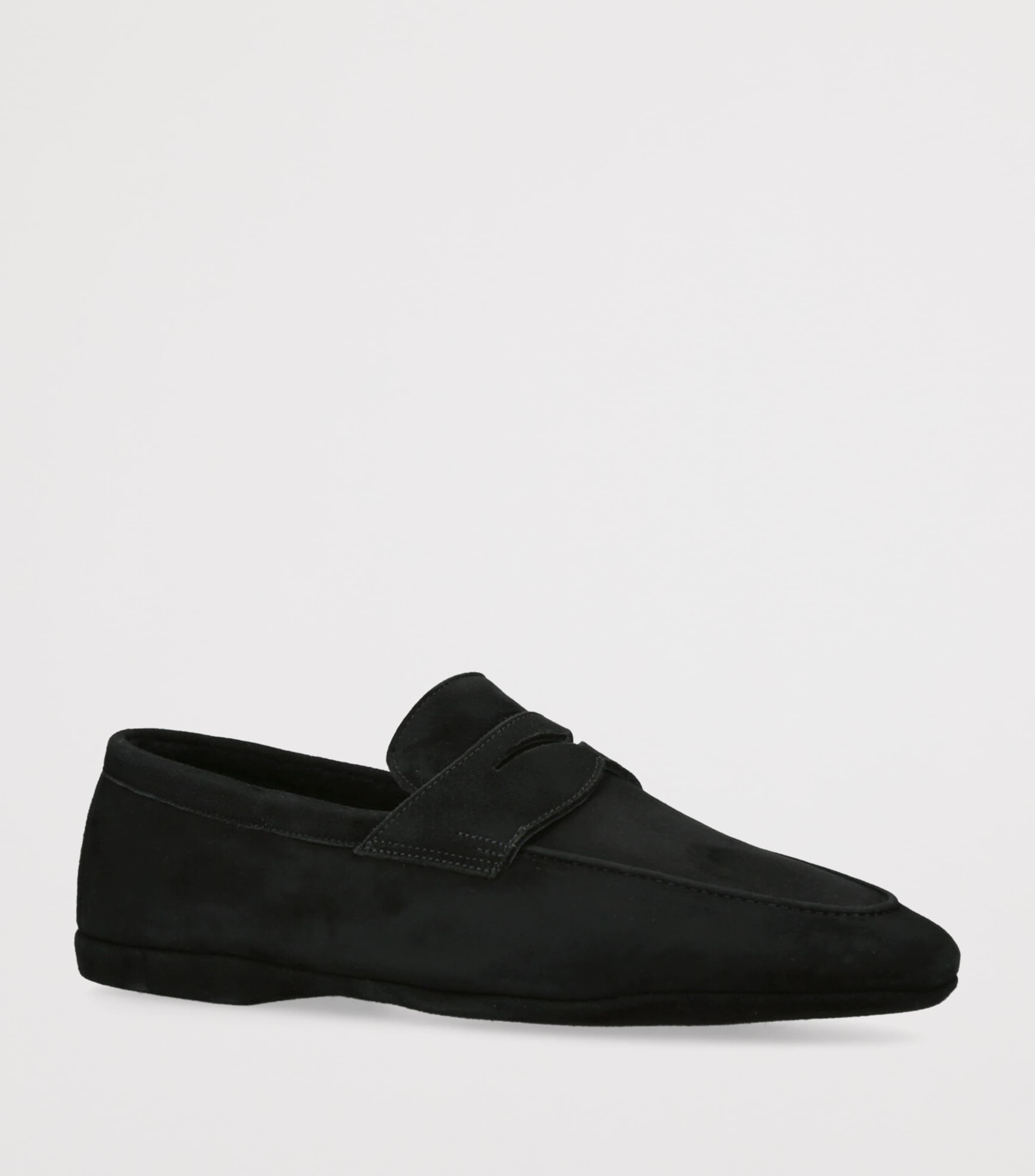 Santoni Suede Carlo Slippers Grey/dark Image 3