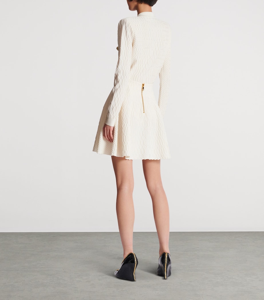 Crocodile-Knit Flared Midi Skirt 0KA NATUREL Image 6