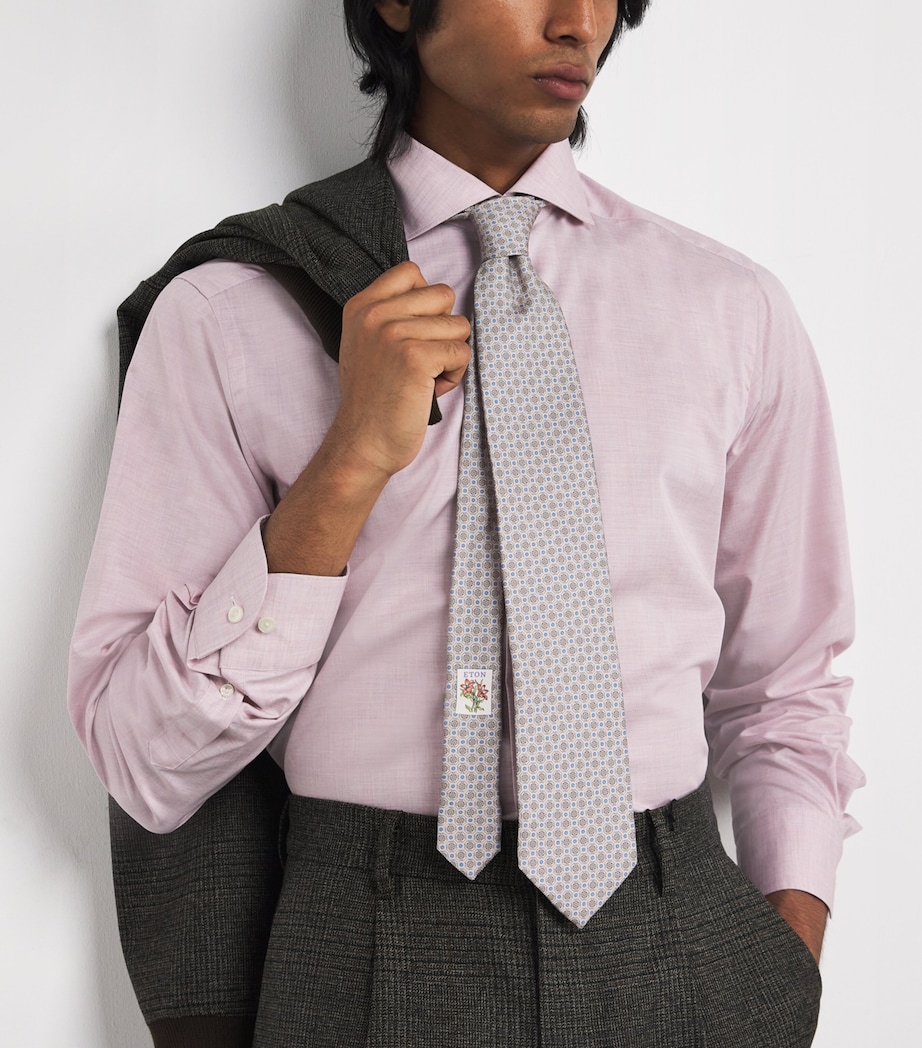 Silk Medallion Tie BEIGE Image 2