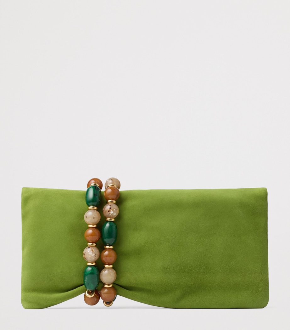 Jimmy Choo Zandra Lambskin Clutch Bag Clover/gold Image 3