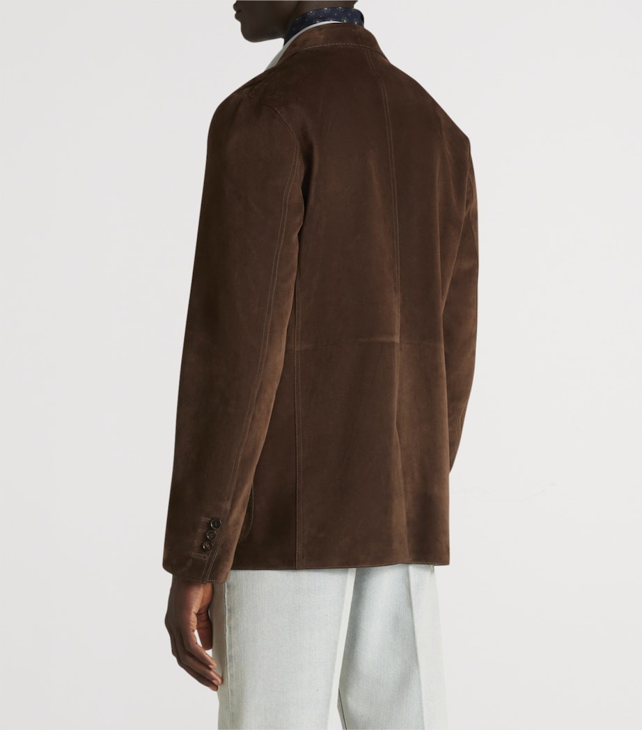 Suede Blazer 203COFFEE Image 7