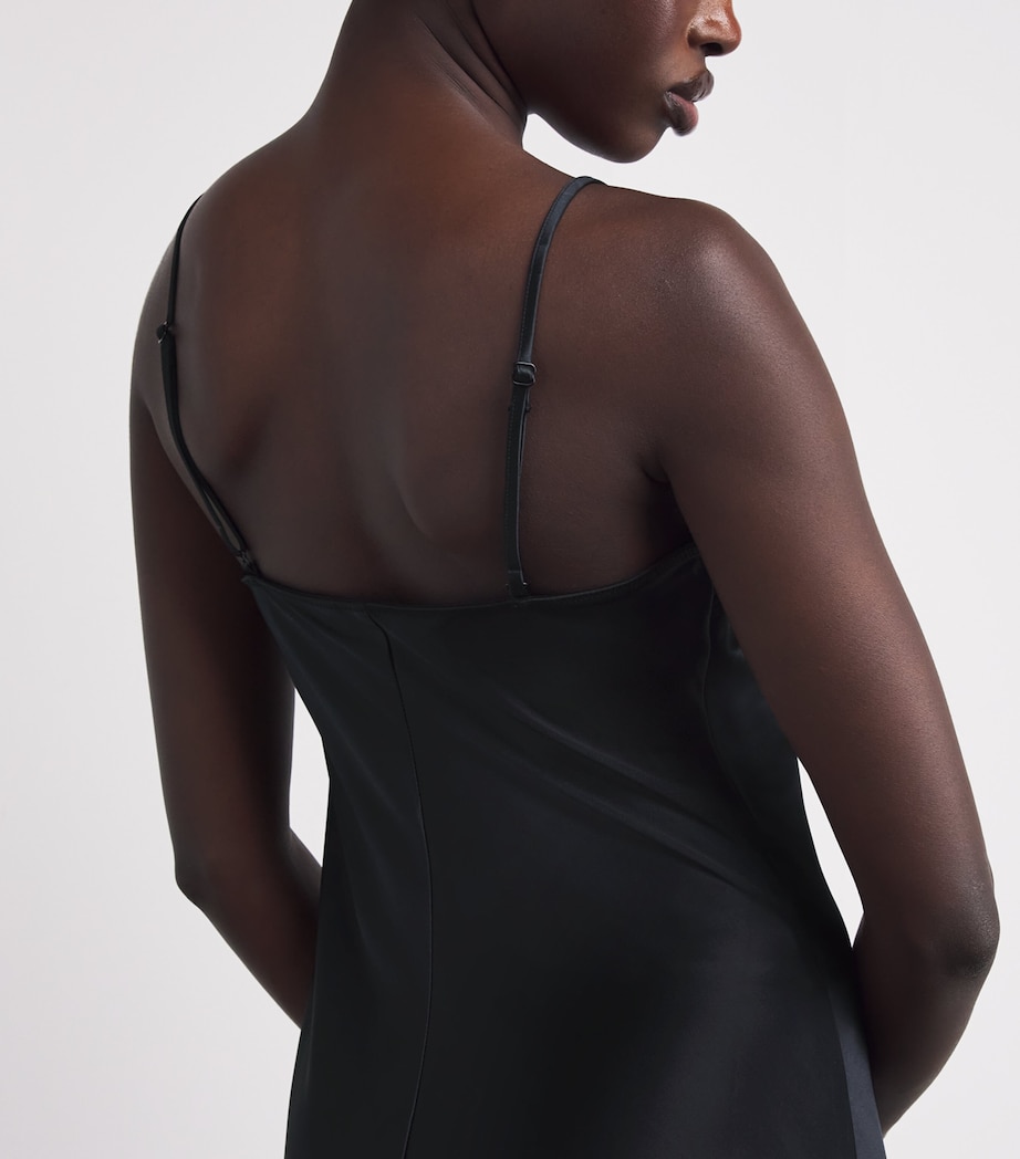 Satin Cami Slip Dress ONYX Image 6