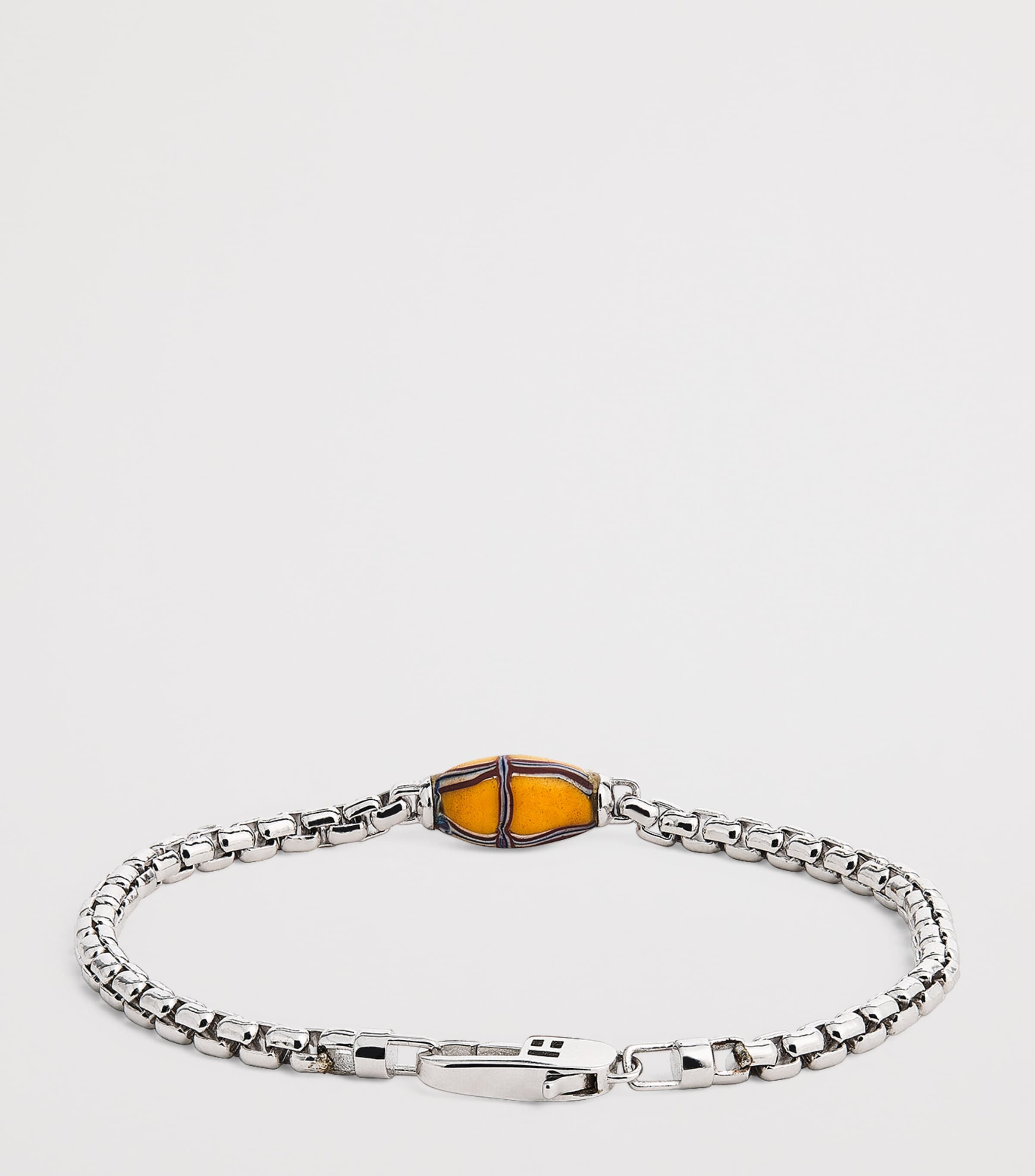 Sterling Silver French Cross Chain Bracelet YELLOW Image 3