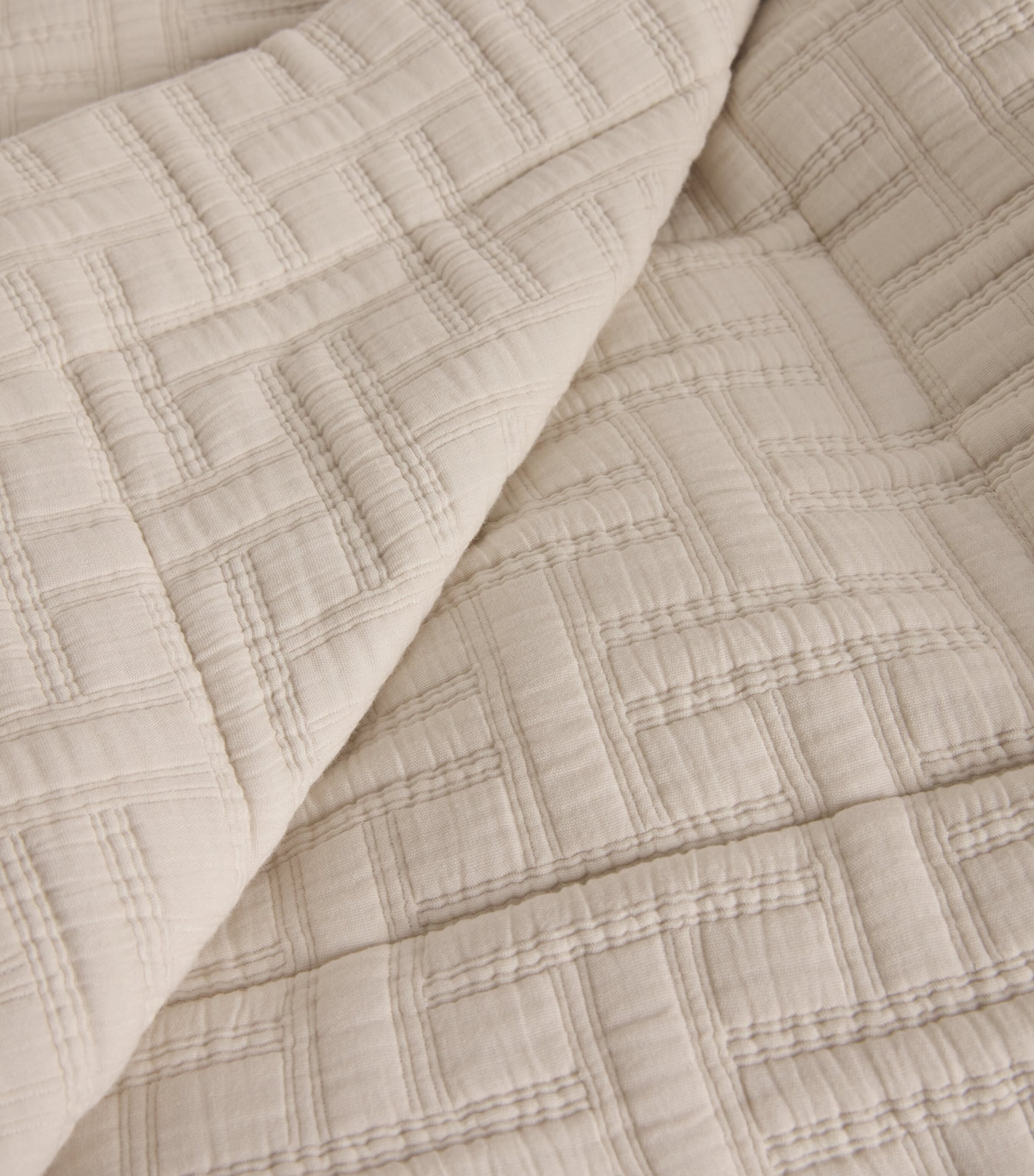 Embroidered Kengo Throw (310cm x 150cm) NEUTRAL Image 3