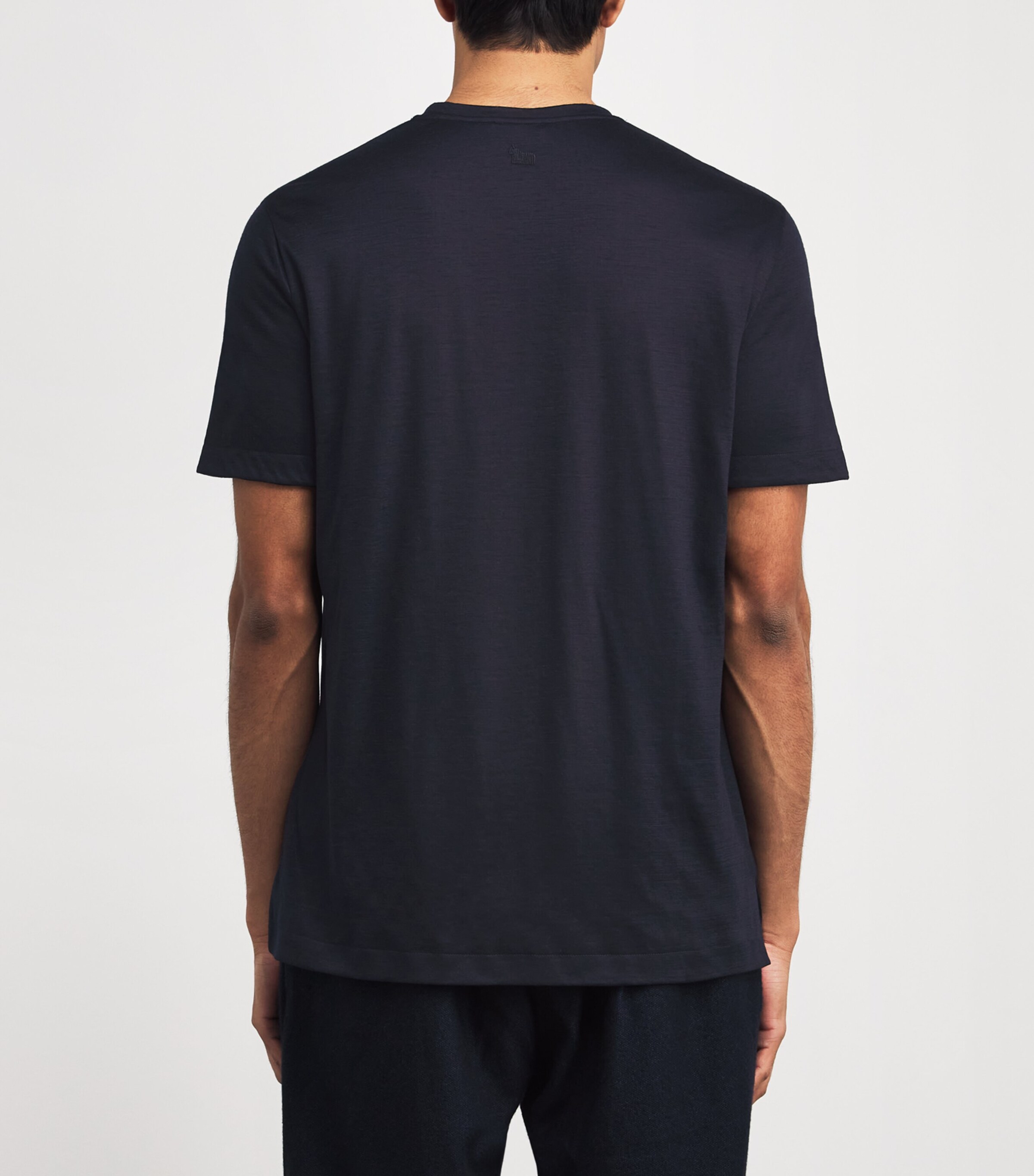 Cashmere Crew-Neck T-Shirt 43009 DARK BLUE Image 4