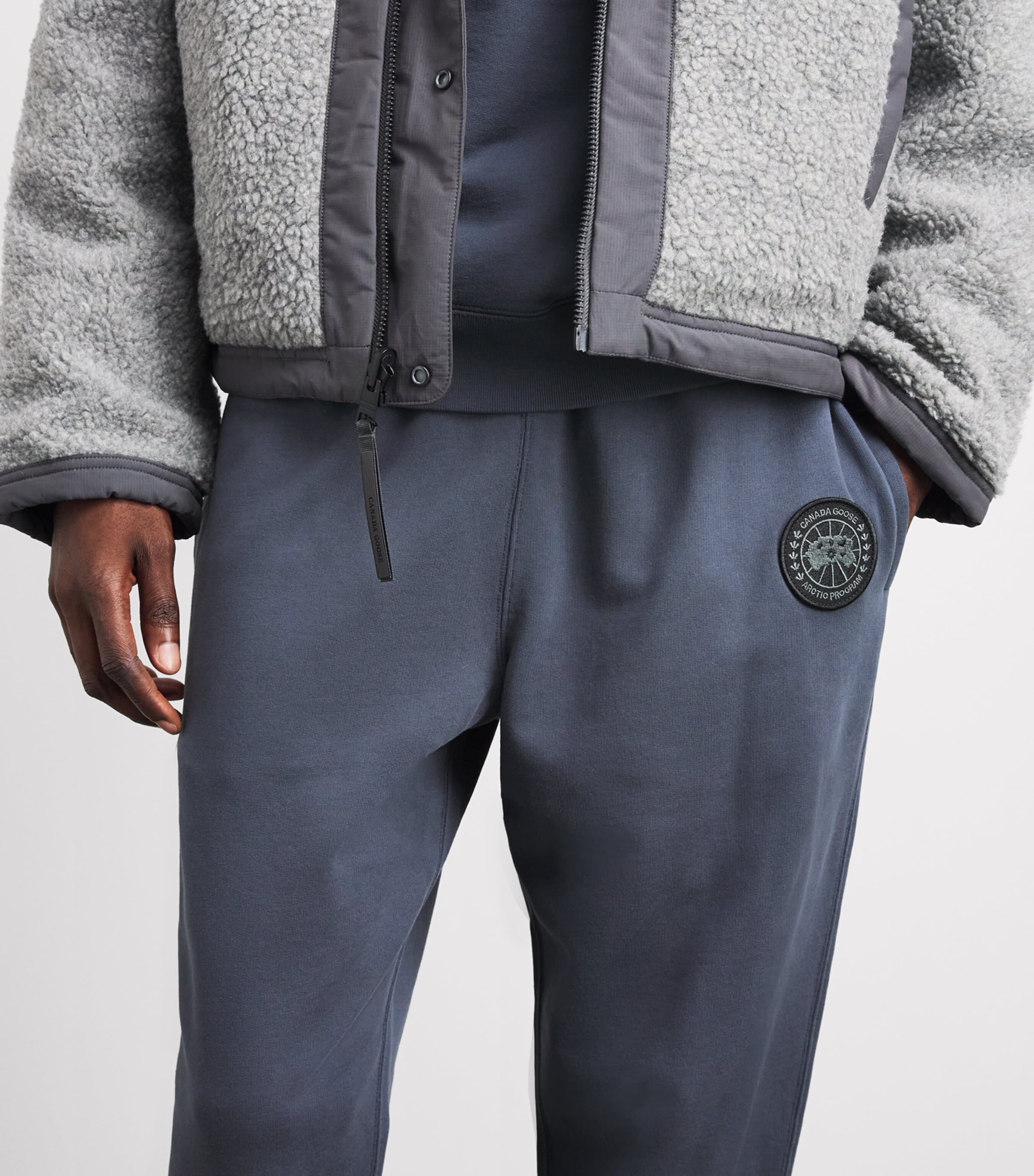 Canada Goose Mens Organic Cotton Loon Sweatpants Dusk Blue Image 3