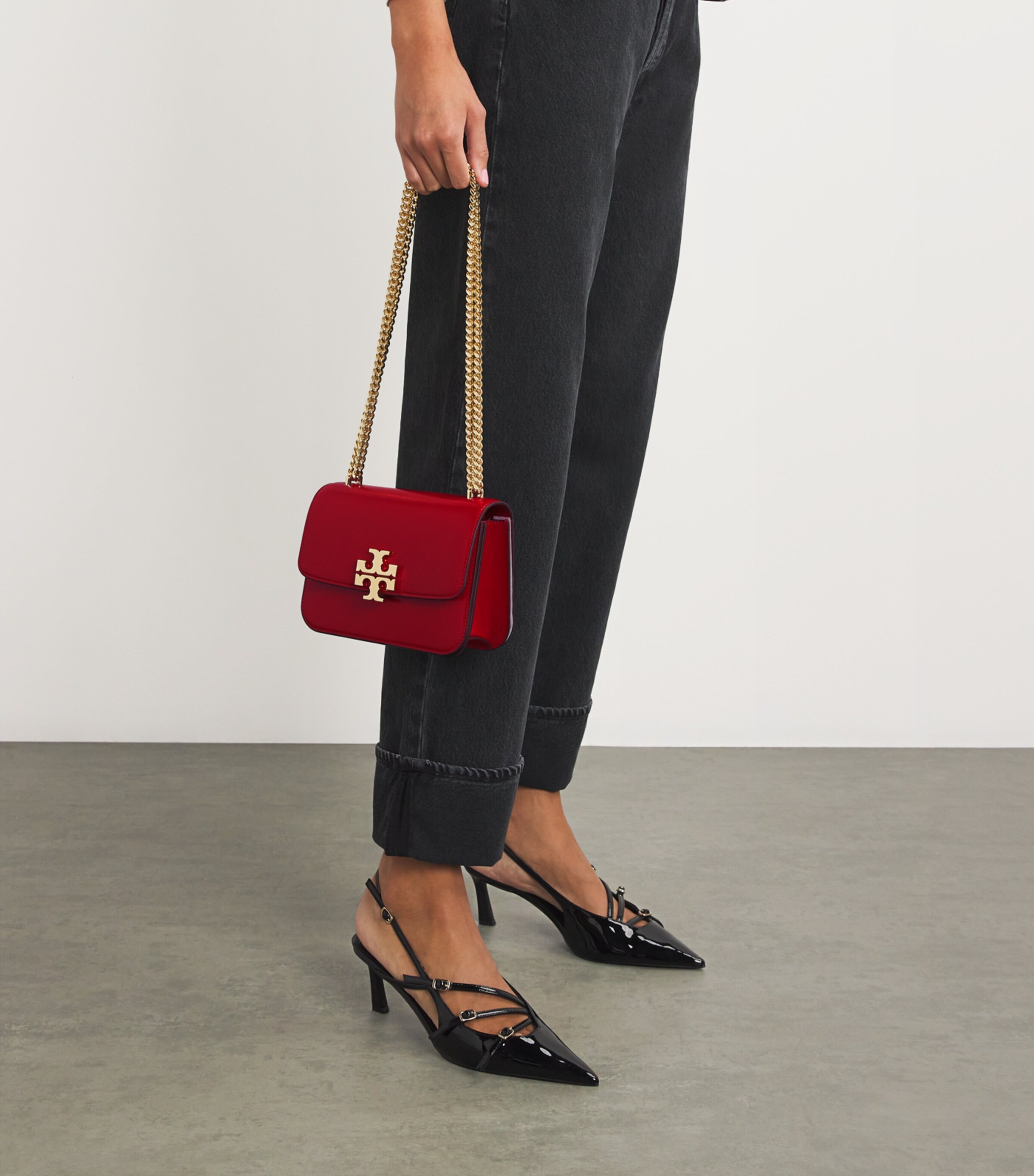 Tory Burch Small Leather Eleanor Shoulder Bag | Harrods US