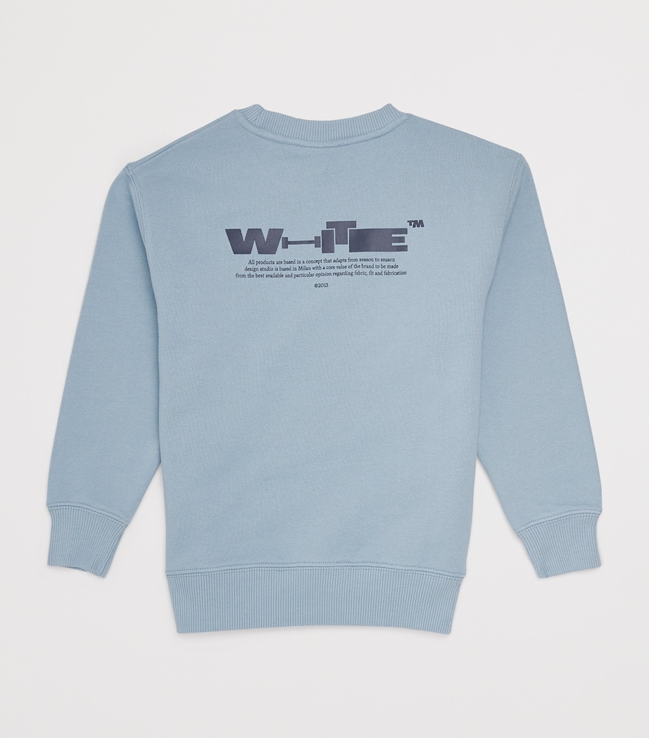 Cotton Arrows Logo Sweatshirt (4-12+ Years) DUSTY BLUE Image 2