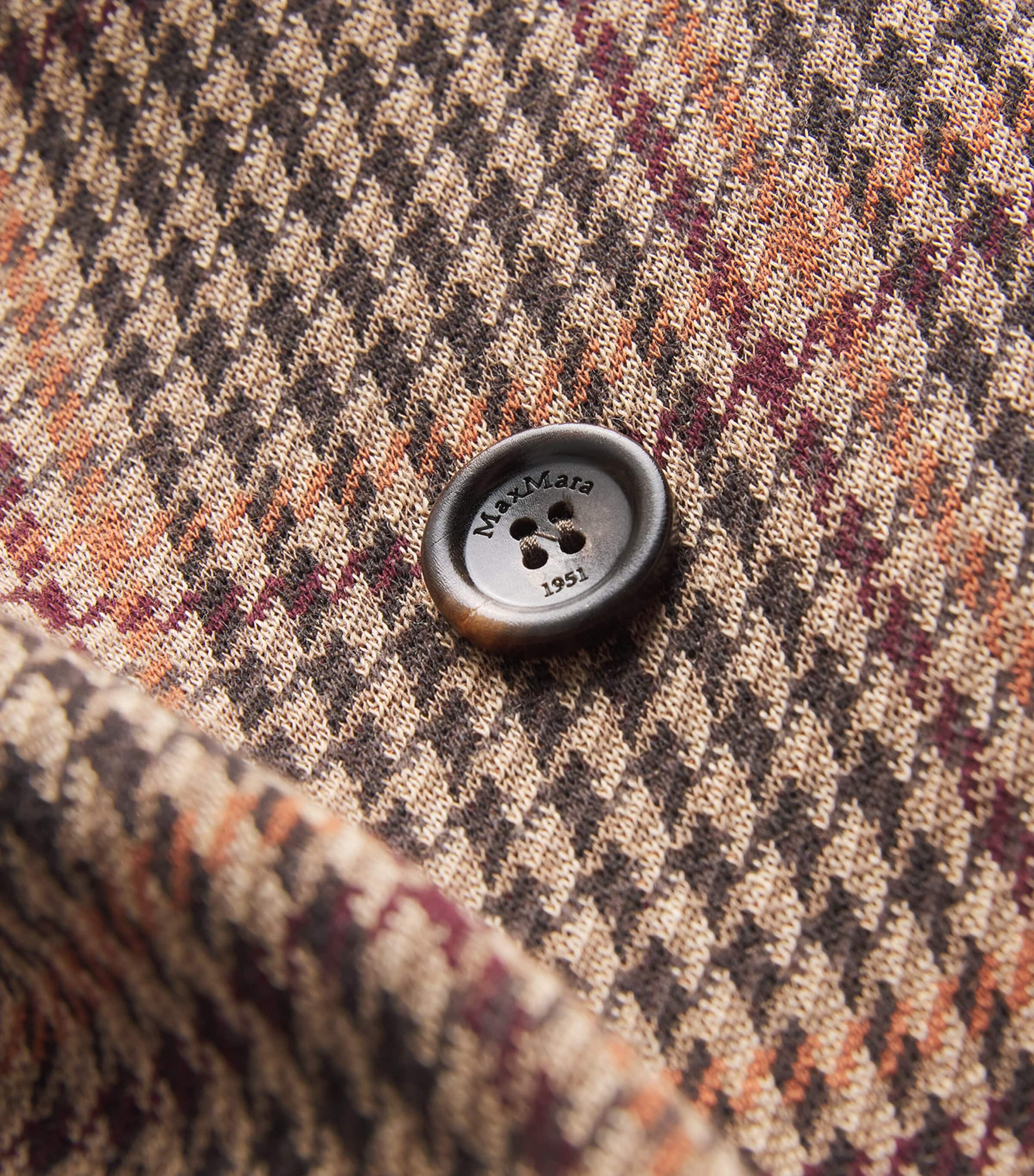 Wool-Cotton Houndstooth Blazer MULTICOLOUR Image 5