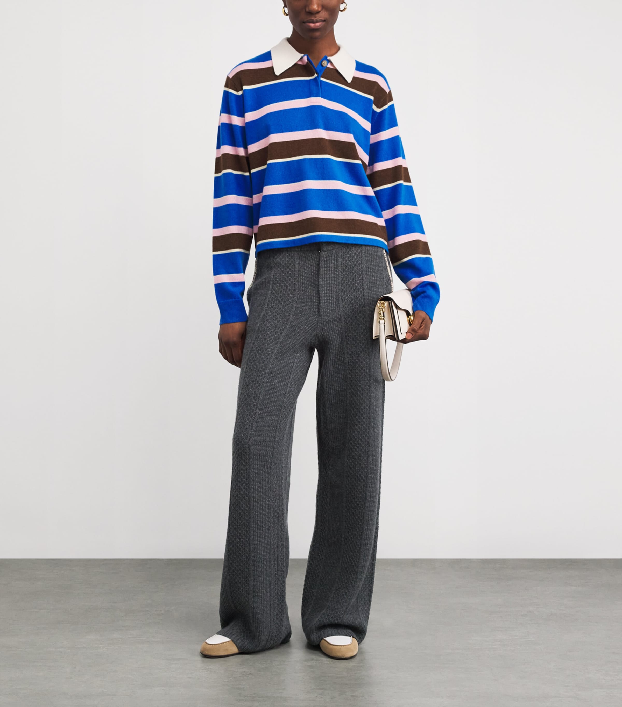 Wool-Cashmere Tailored Trousers CHARCOAL Image 2