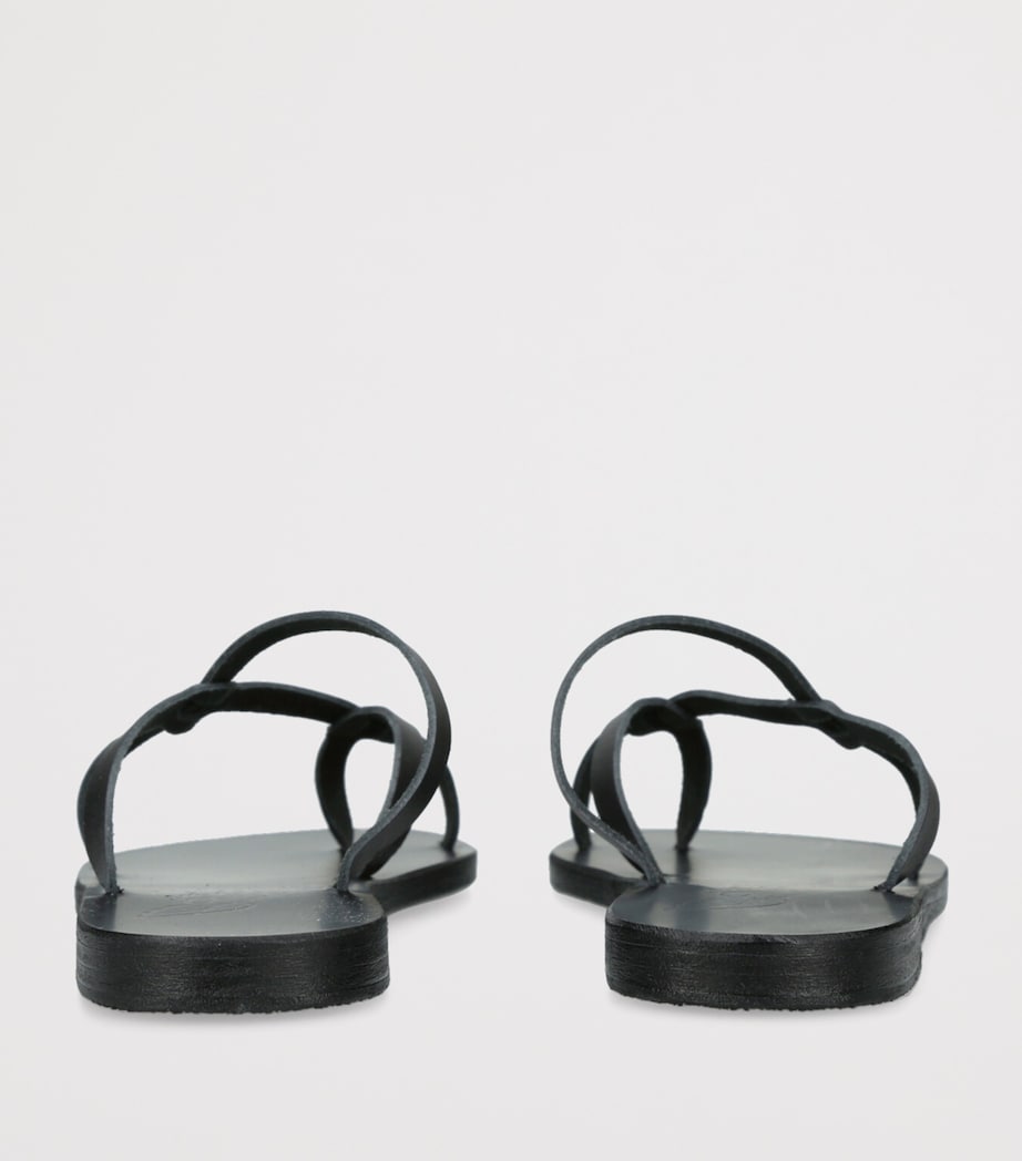 Leather Armos Sandals BLACK Image 2