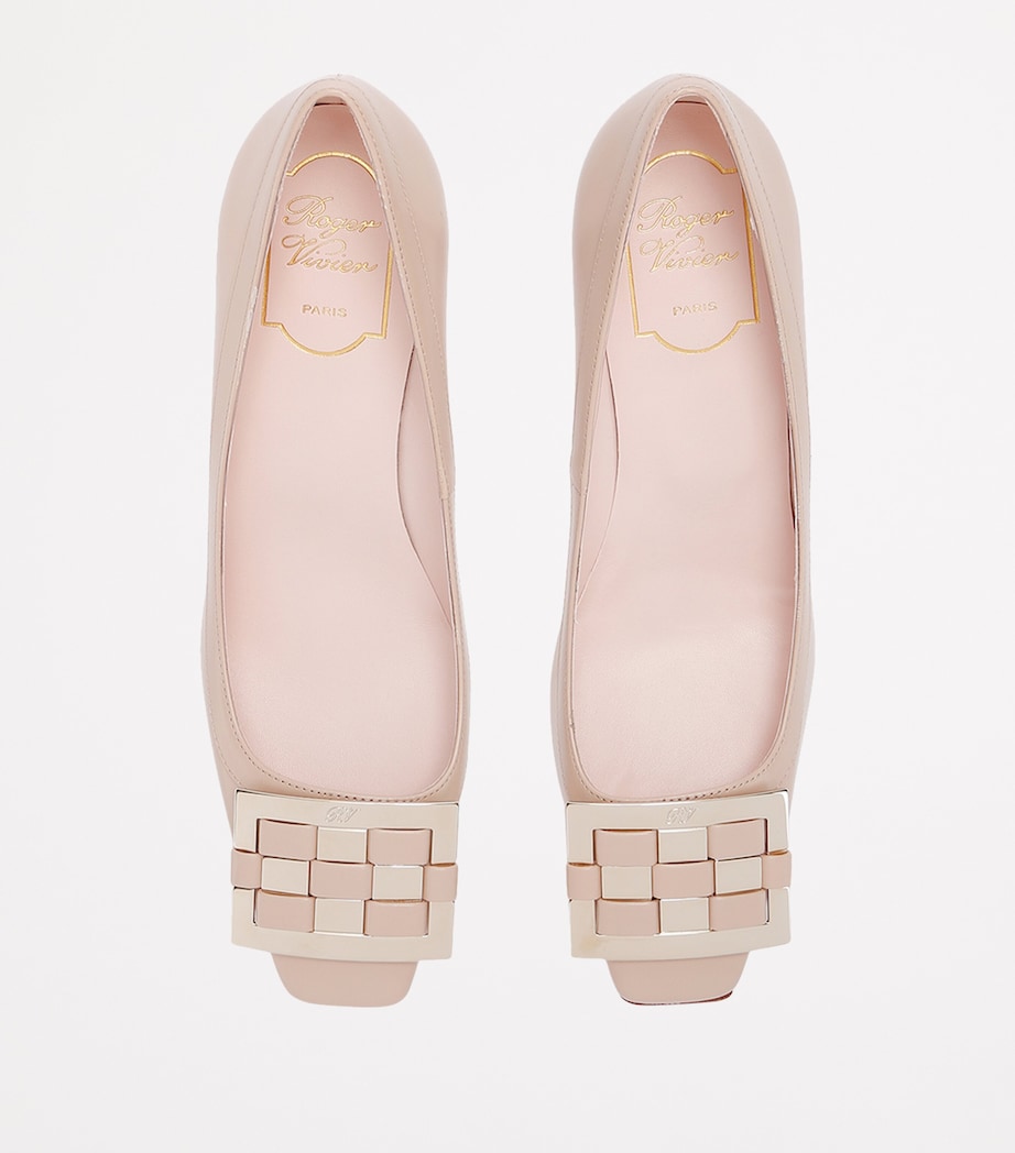 Roger Vivier Leather Belle Vivier Braided Trompette Pumps 70 Blush Image 4