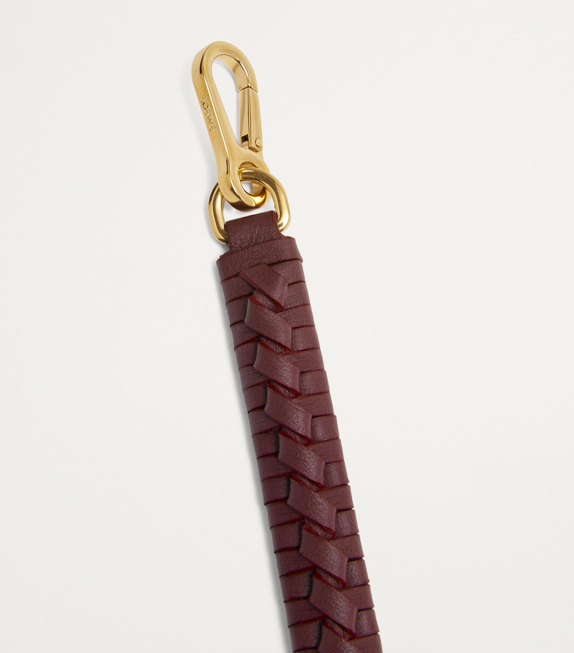 LOEWE Leather Woven Spiral Strap Dark Burgundy Image 2