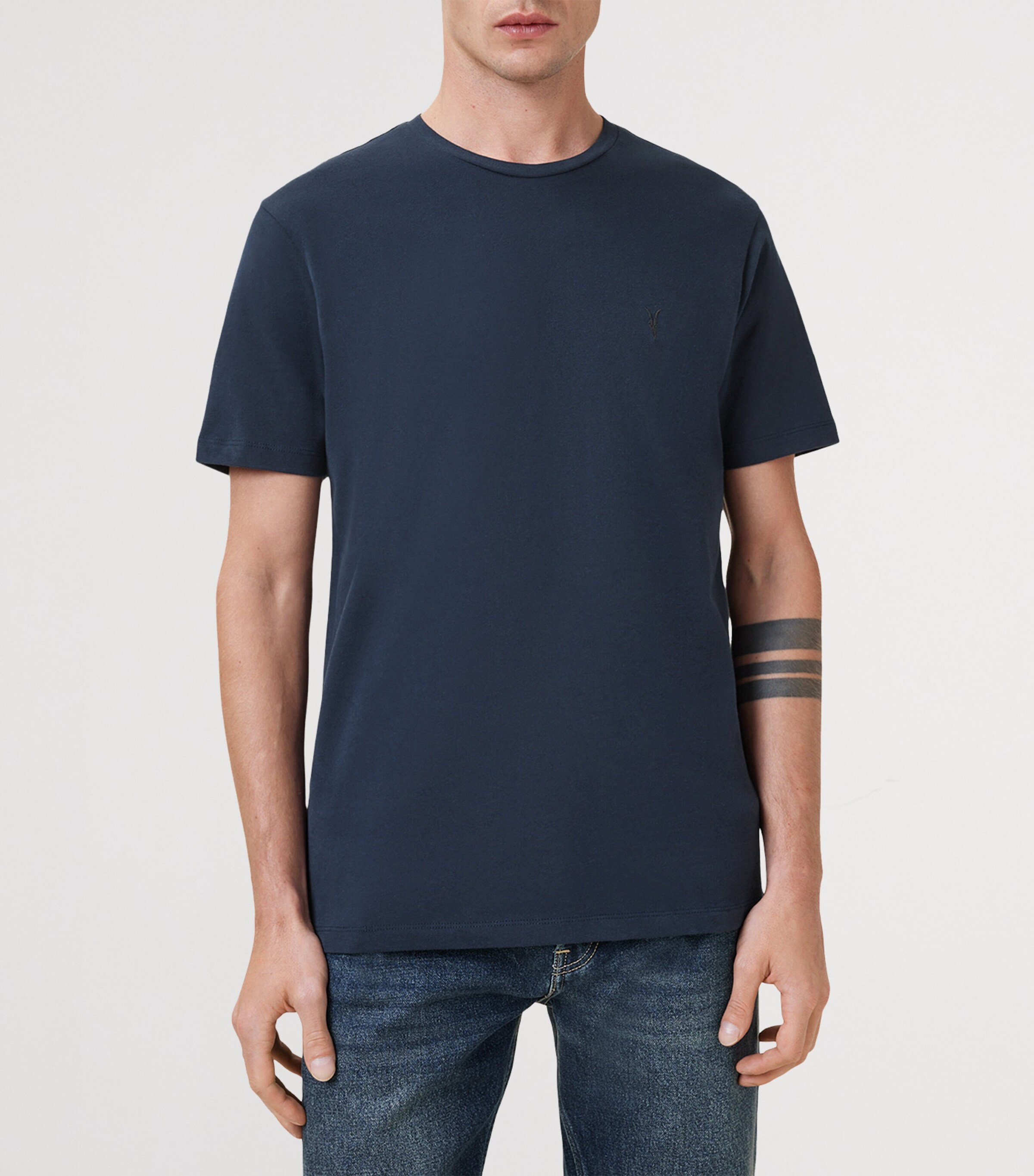 Organic Cotton Brace T-Shirt NAVY BLUE Image 3