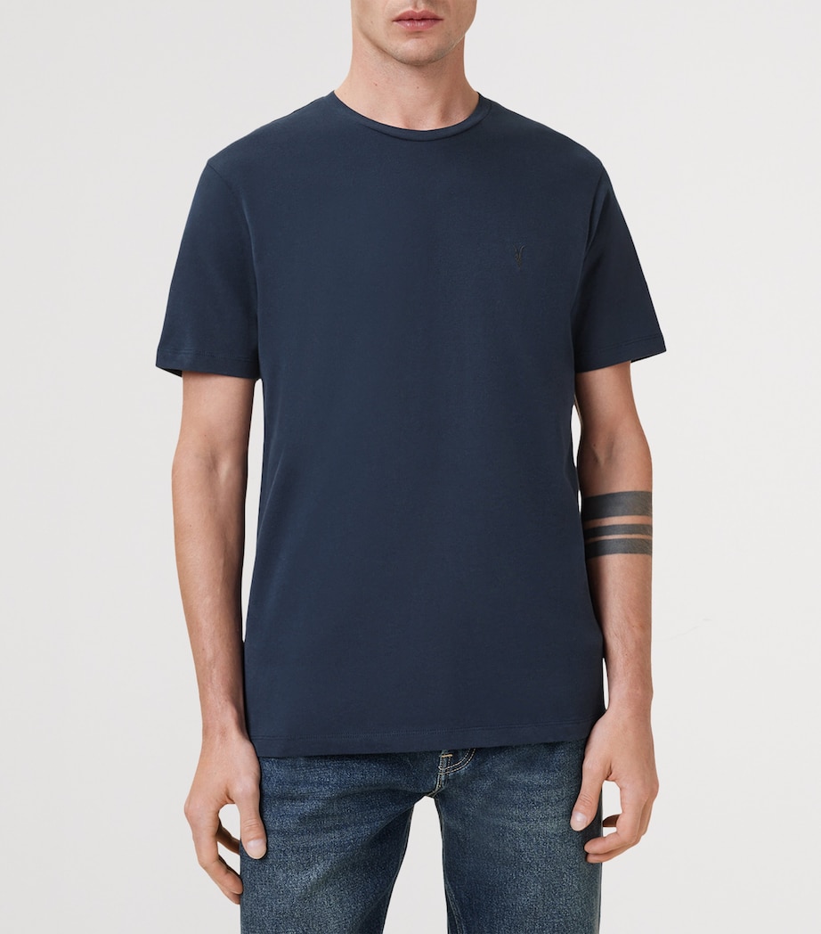 Organic Cotton Brace T-Shirt NAVY BLUE Image 3