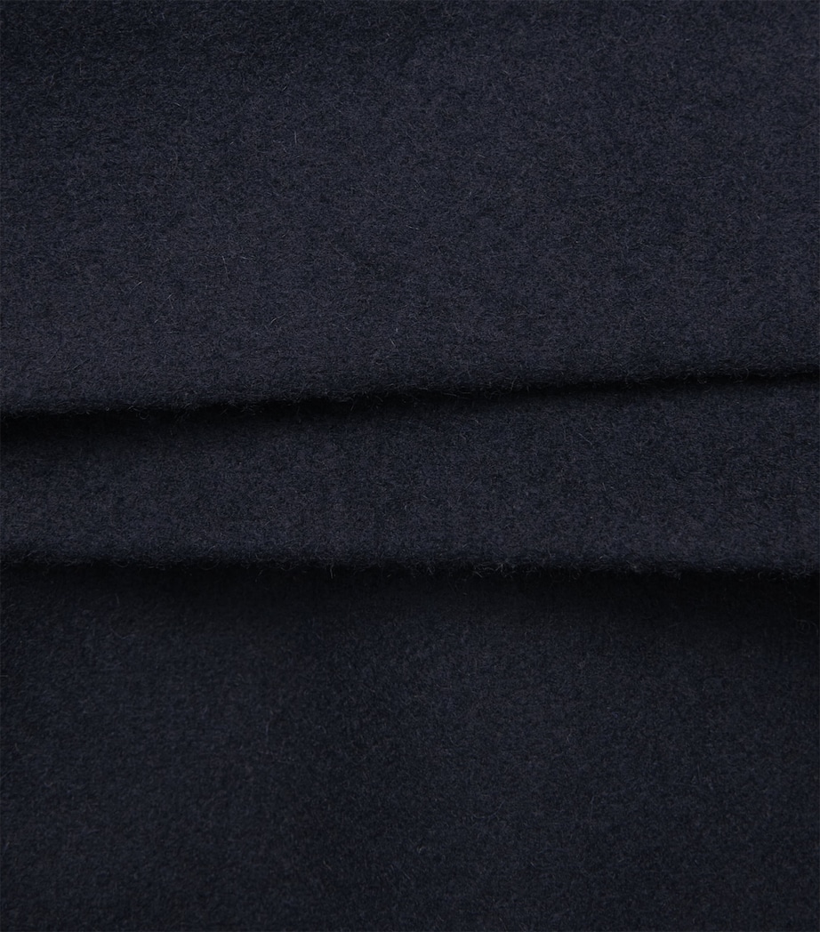 Laura Pitharas Navy Wool Grandad Wrap Coat | Harrods SG