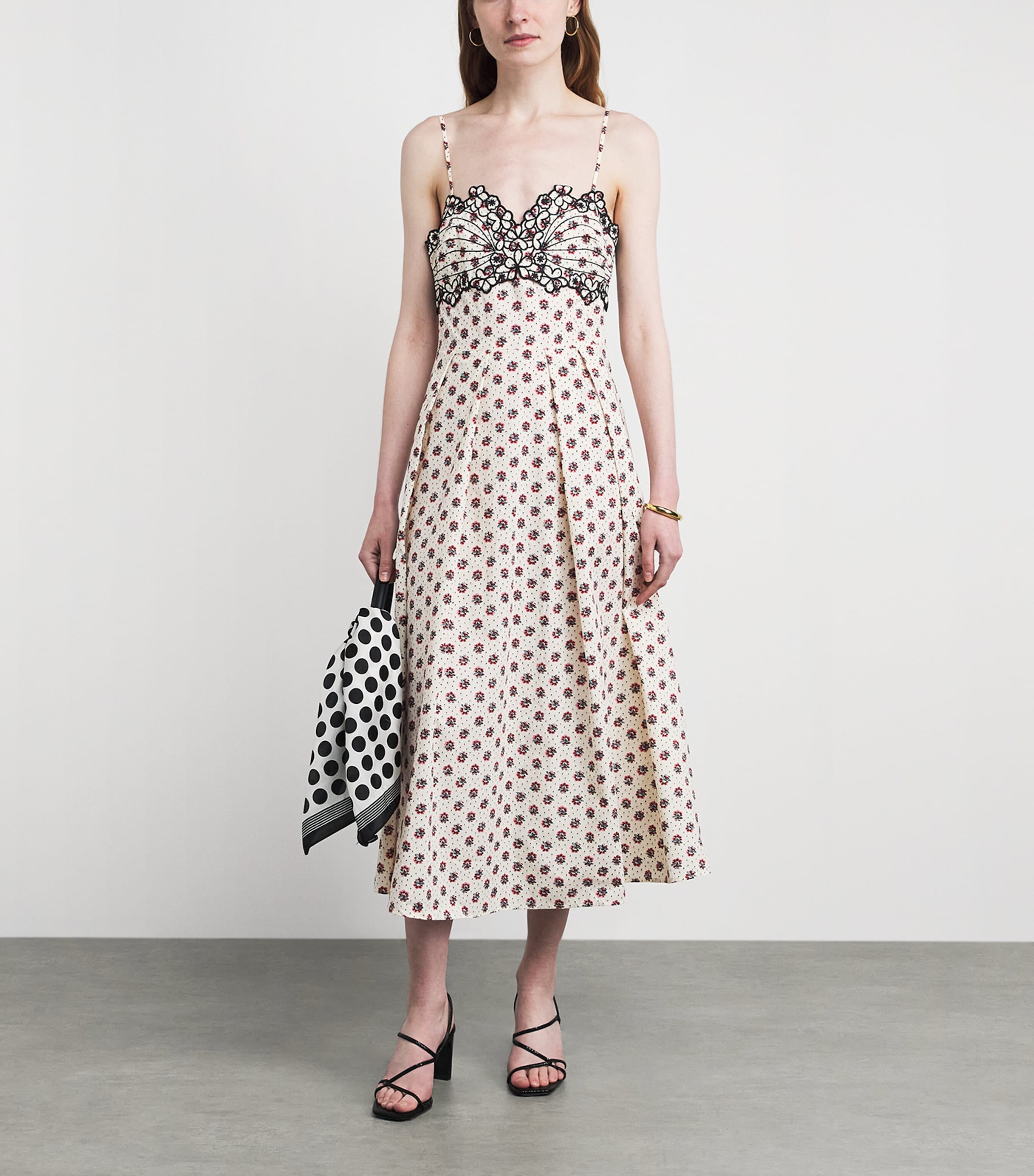 Claudie Pierlot Womens Cotton Poplin Maxi Dress Light Print Image 2