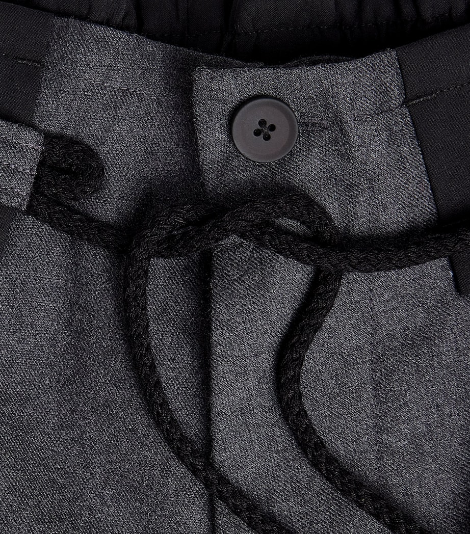 Craig Green Mens Wool Lace Wide-Leg Trousers Grey Image 6