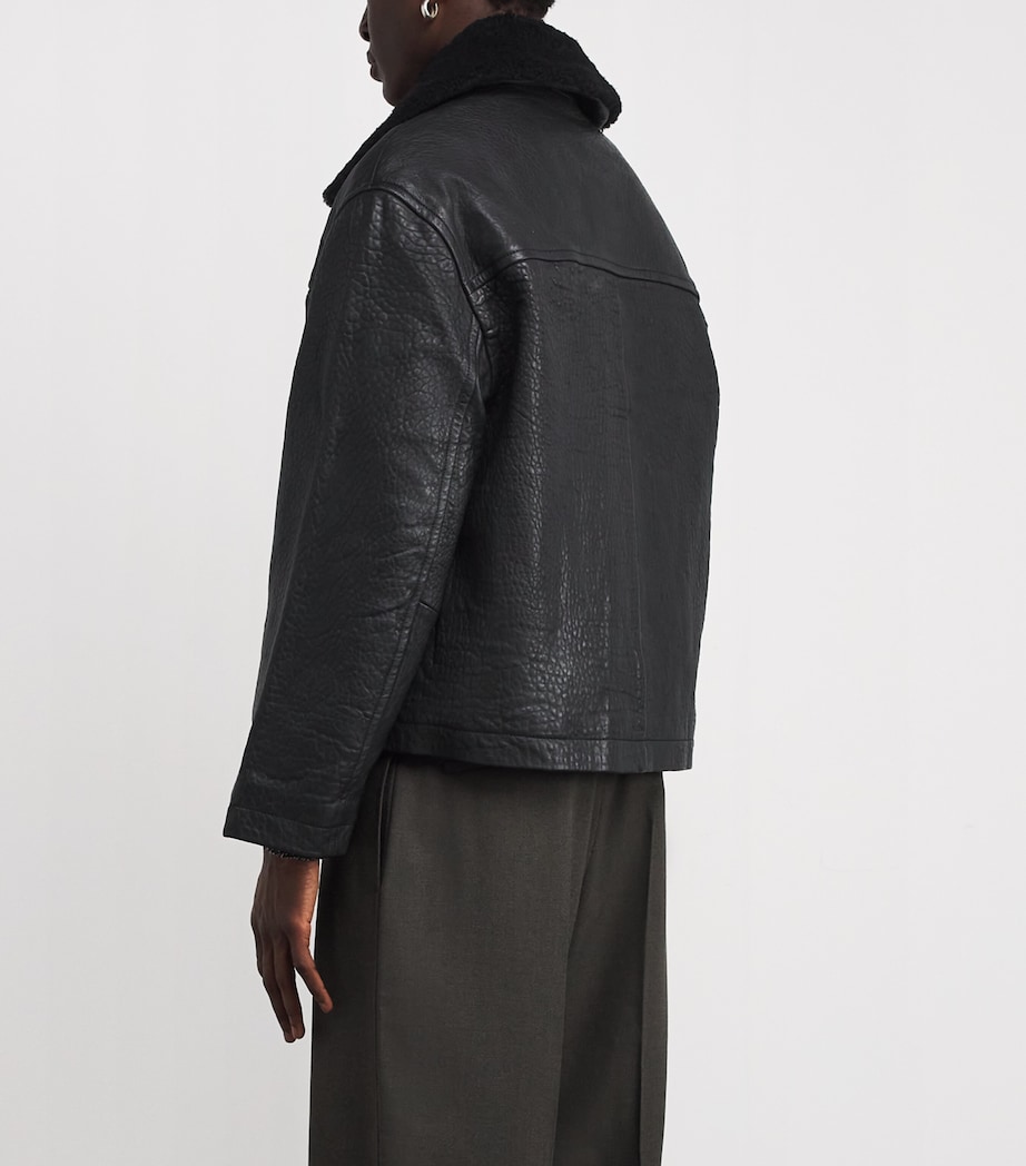 Del Leather Jacket BLACK Image 4